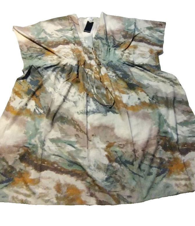 Miss Lavish London Kaftan Dress K 187 Paint Splatter Design Maxi NWT XL 14-16
