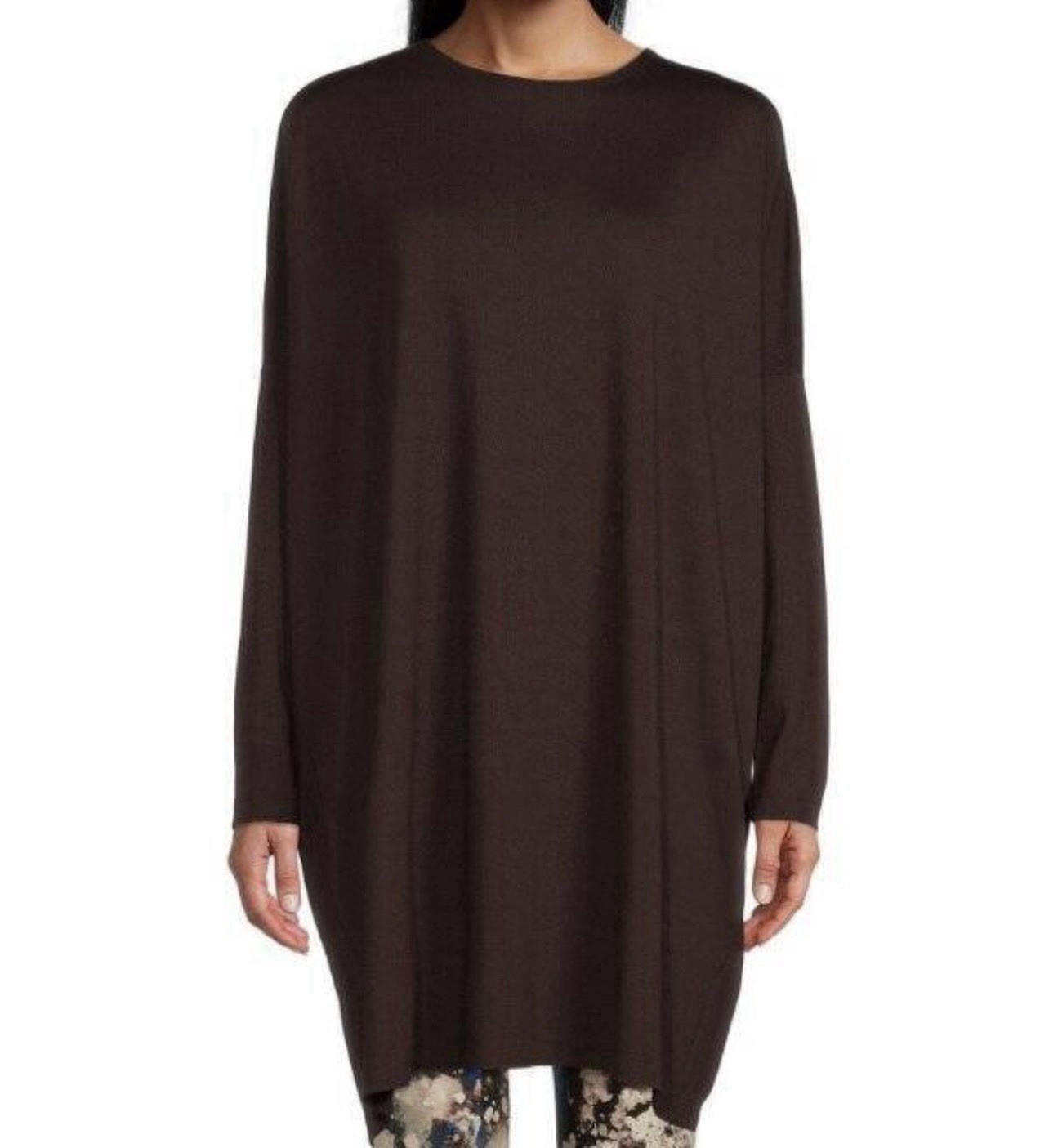 BRYN WALKER BROWN RELAXED FIT KNIT DRESS SIZE XL