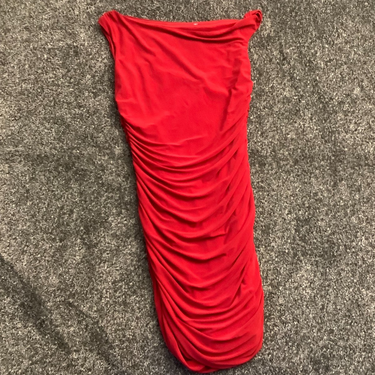 Quiz Womens Red Dress Uk 14 31in Regular Fit 95% Polyester 5% Elastane Morocco