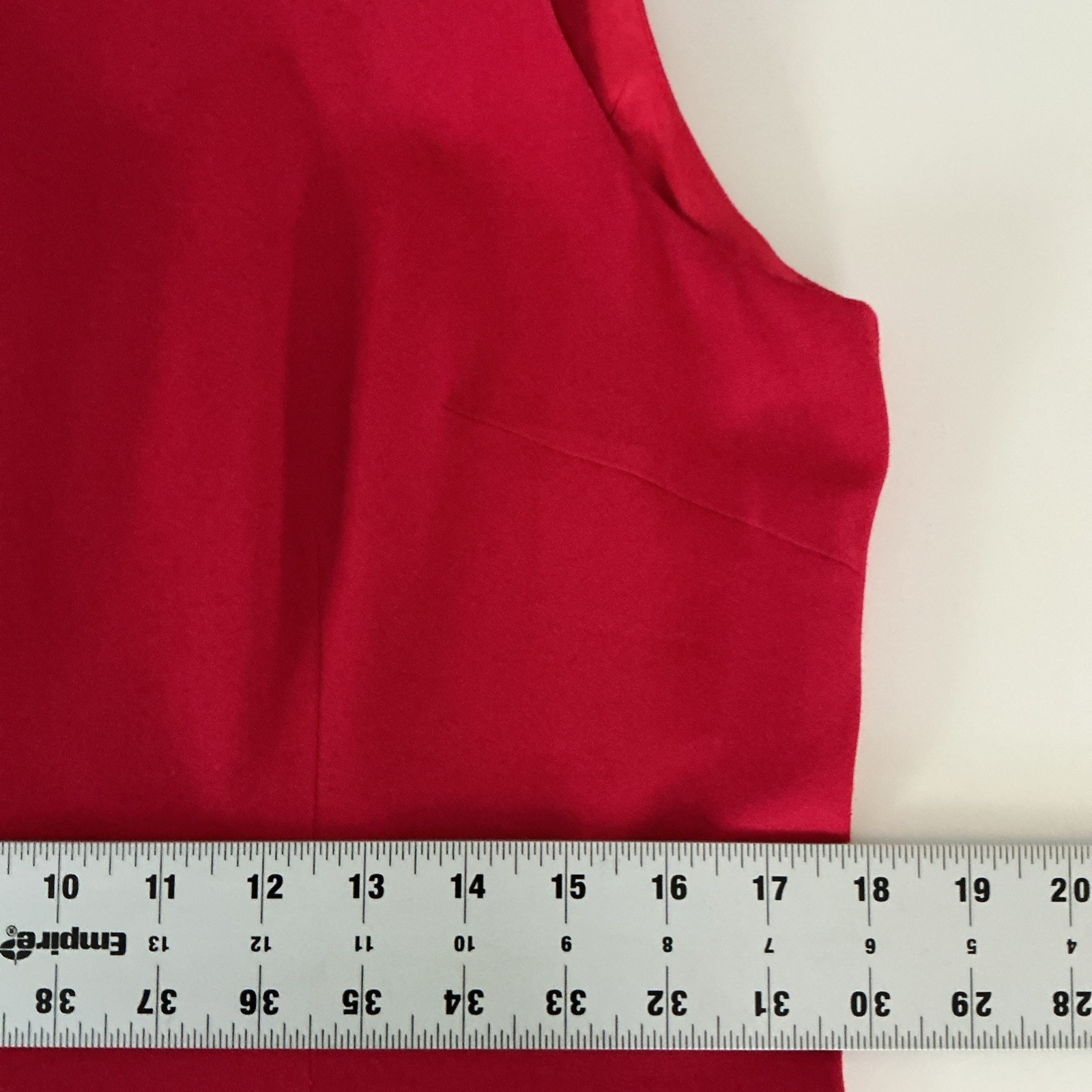 Vintage Lois Snyder Dani Max Petite 14P Sleeveless Dress Red Sheath 90s Y2K LRD