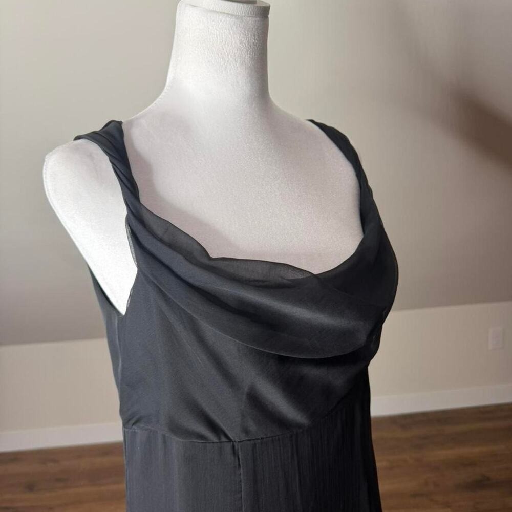 Practical Magic Watters & Watters black cowl neck chiffon maxi dress Witchcore