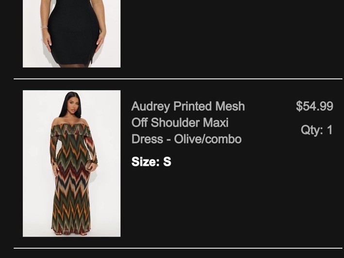 Fashion nova dress