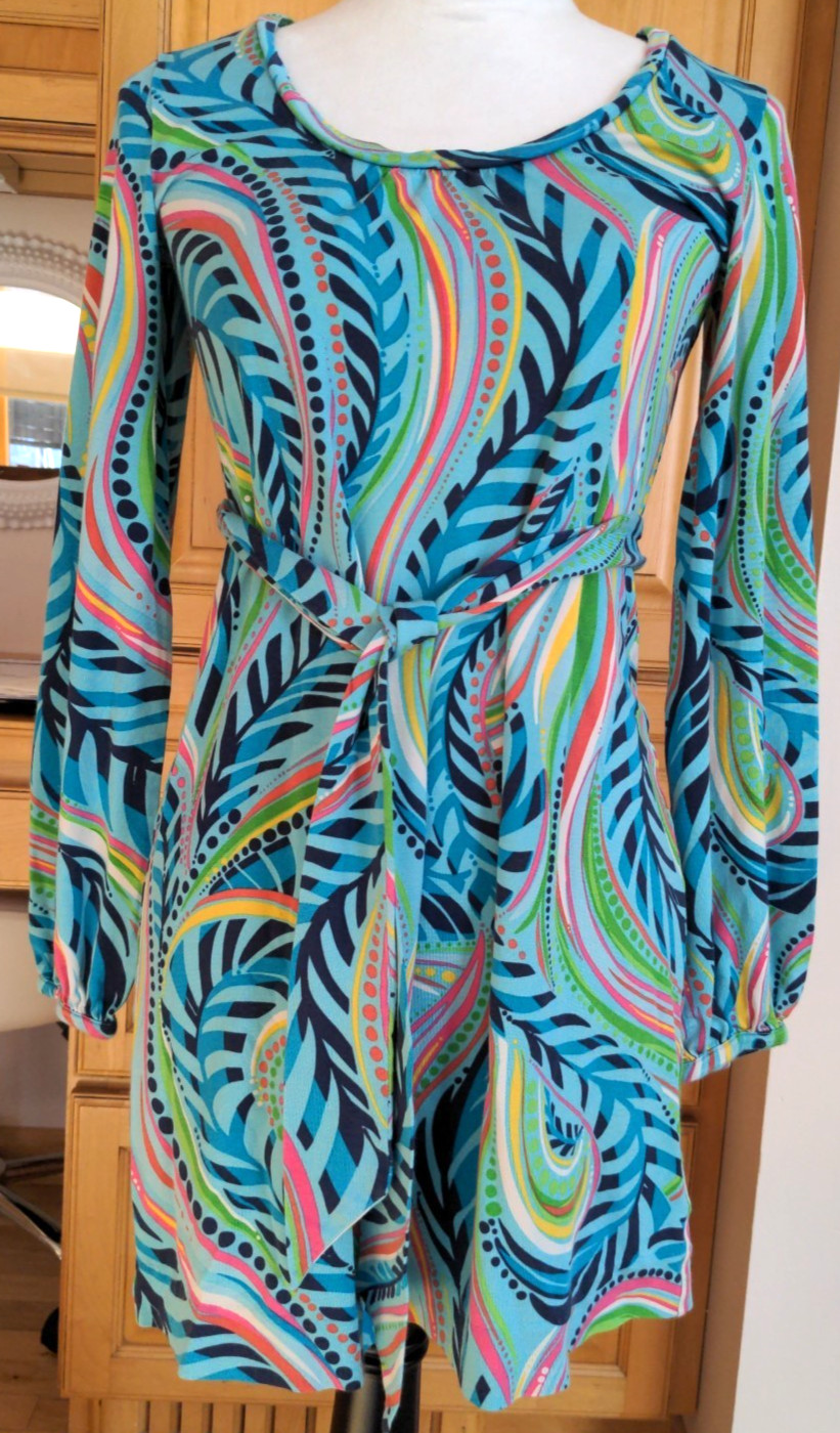 Lilly Pulitzer Multicolor Silk/ Cotton Blend Tunic Dress Tropical Resort XS
