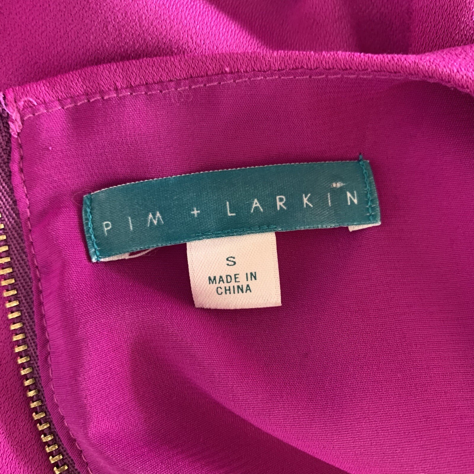Pim And Larkin Dress Small Short Sleeve Purple Elegant Minimalist Workwear