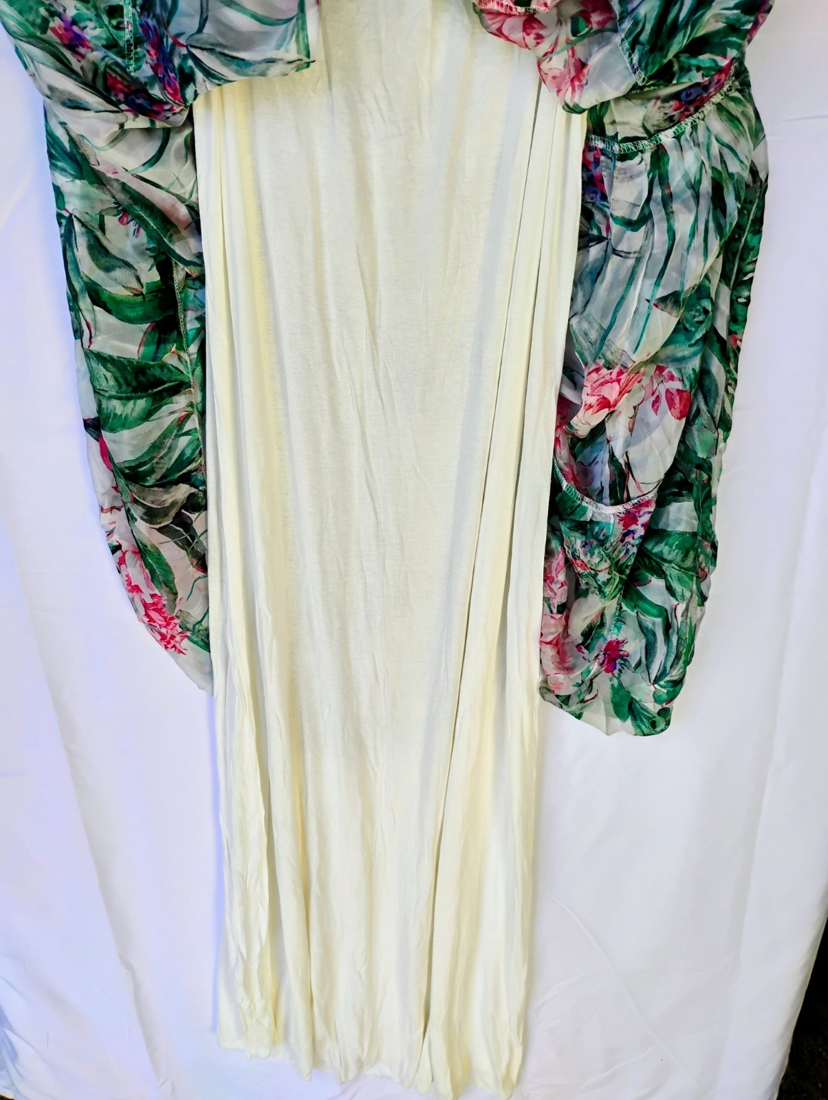 ELENA BALDI ELEGANT TROPICAL SILK BLEND BRAIDED STRAPS SUMMER DRESS – Italy