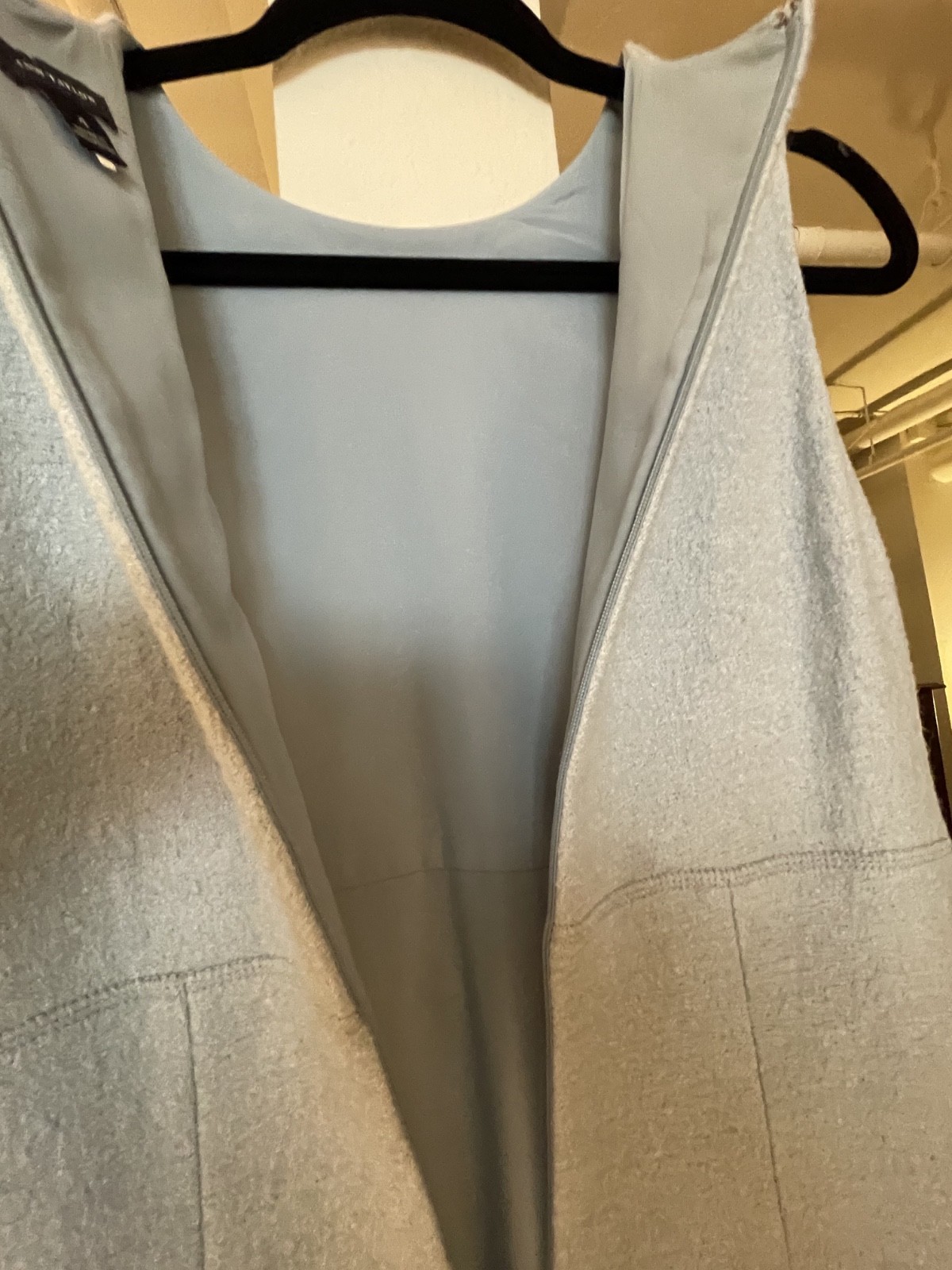 Ann Taylor Sleeveless Dusty Blue Scoop Neck Dress, Size 4