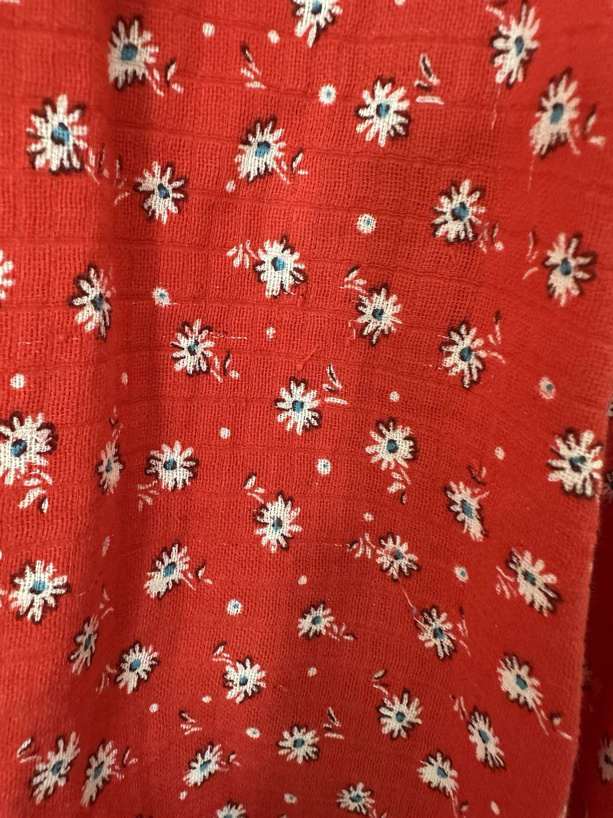 EShakti 1940s Style Red Floral Cotton Blend Dress Size XS