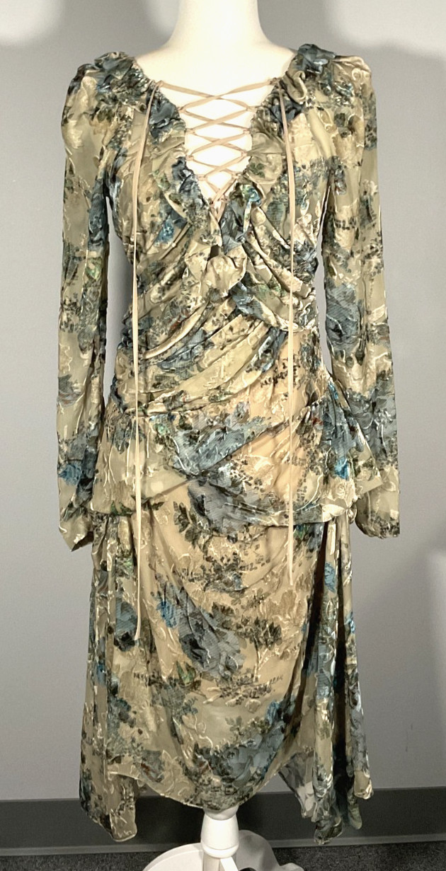 Preen by Thornton Bregazzi Scarlet Women’s Size S Ivory Bouquet Dress NWT