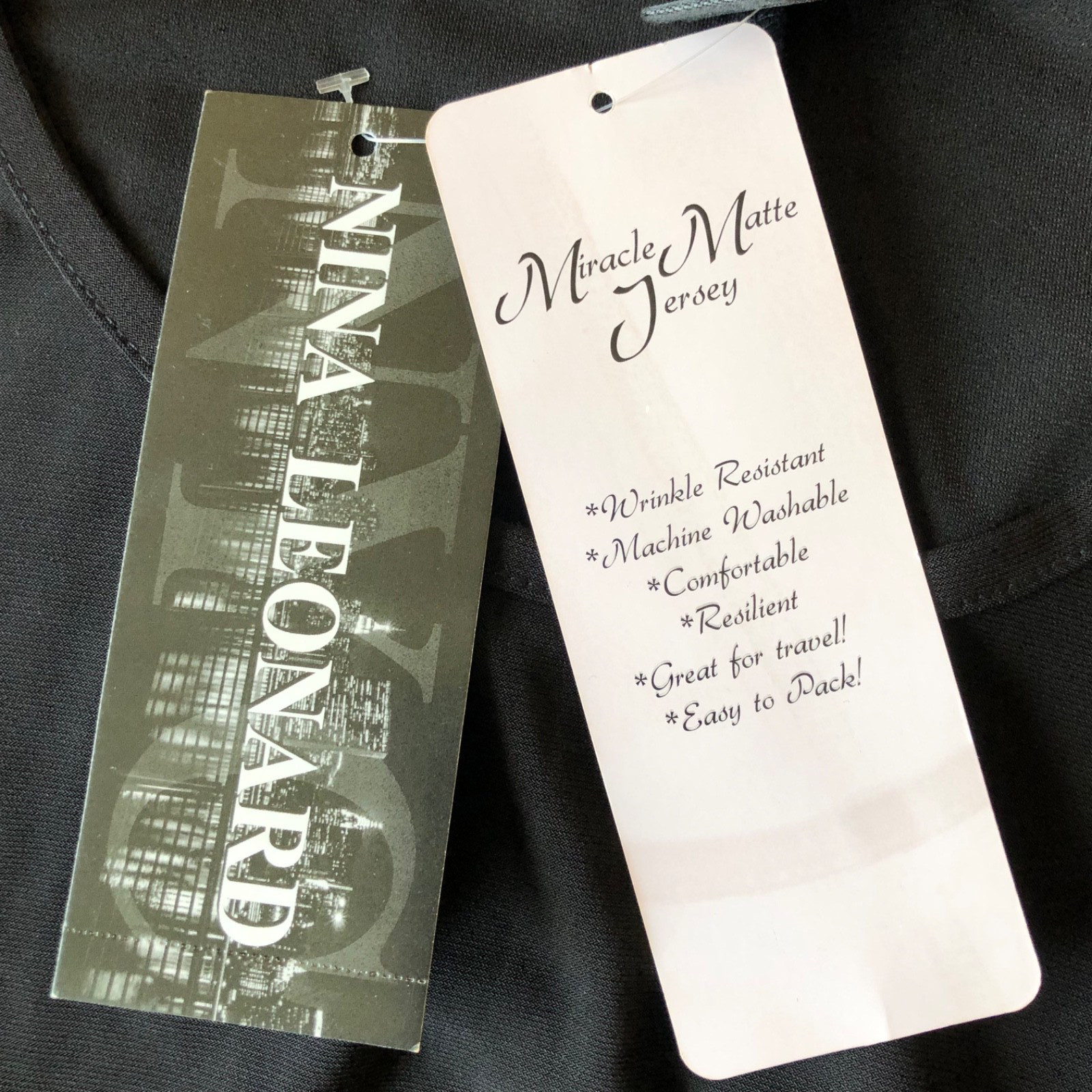 NWT Nina Leonard Black Mesh Sleeve w/Ruffle Cuff Dress Sz 3X Wedding Graduation