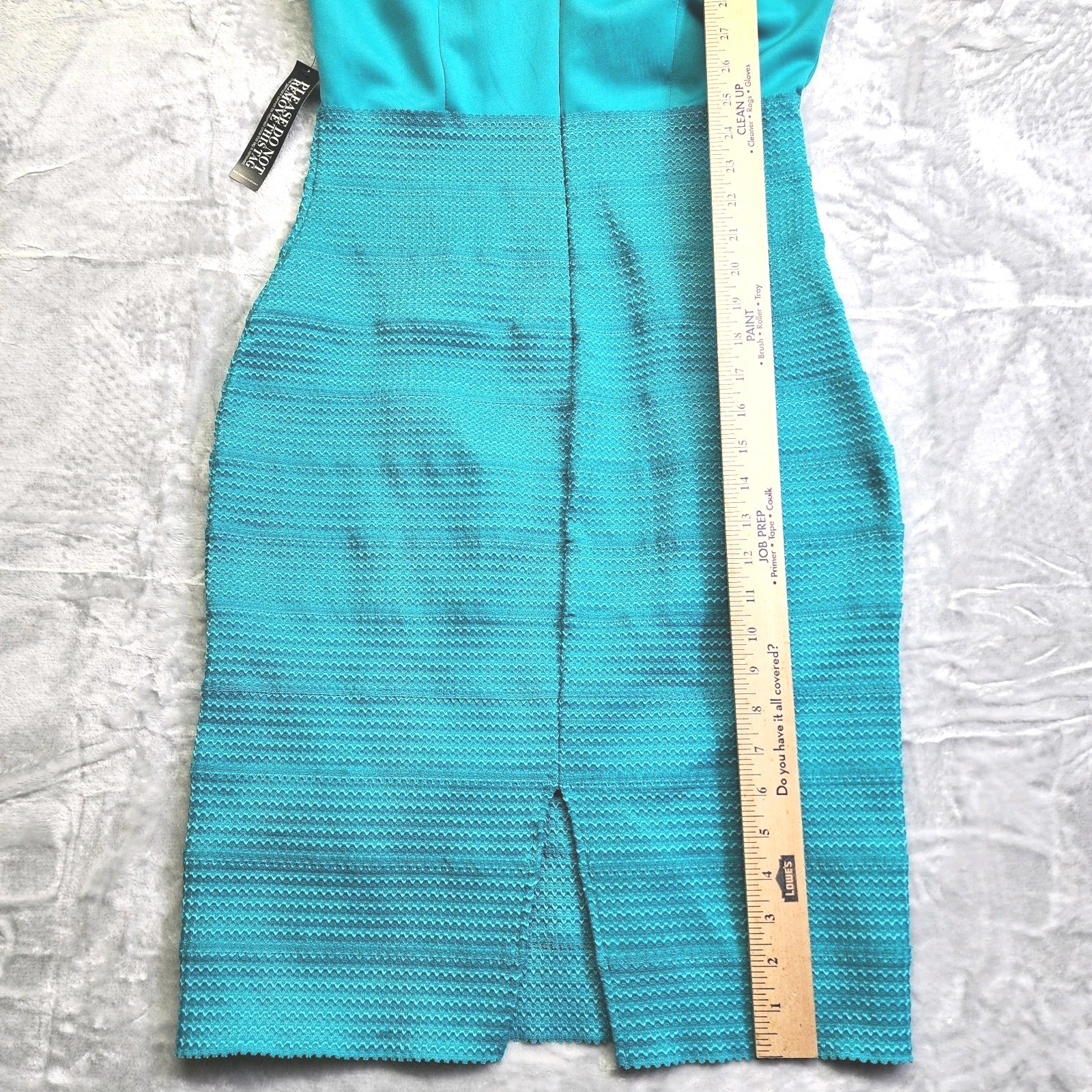 NY & Co Turquoise Sleeveless Sheath Dress M Stretch Classic Semi-Formal Cocktail