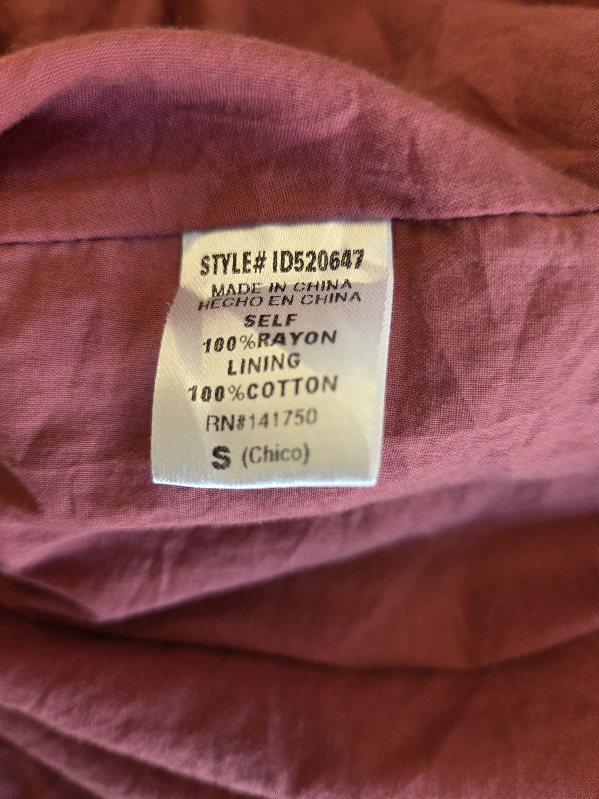 Orange Creek Dress Small Cottagecore Pockets Dusty Rose 100% Cotton Lining