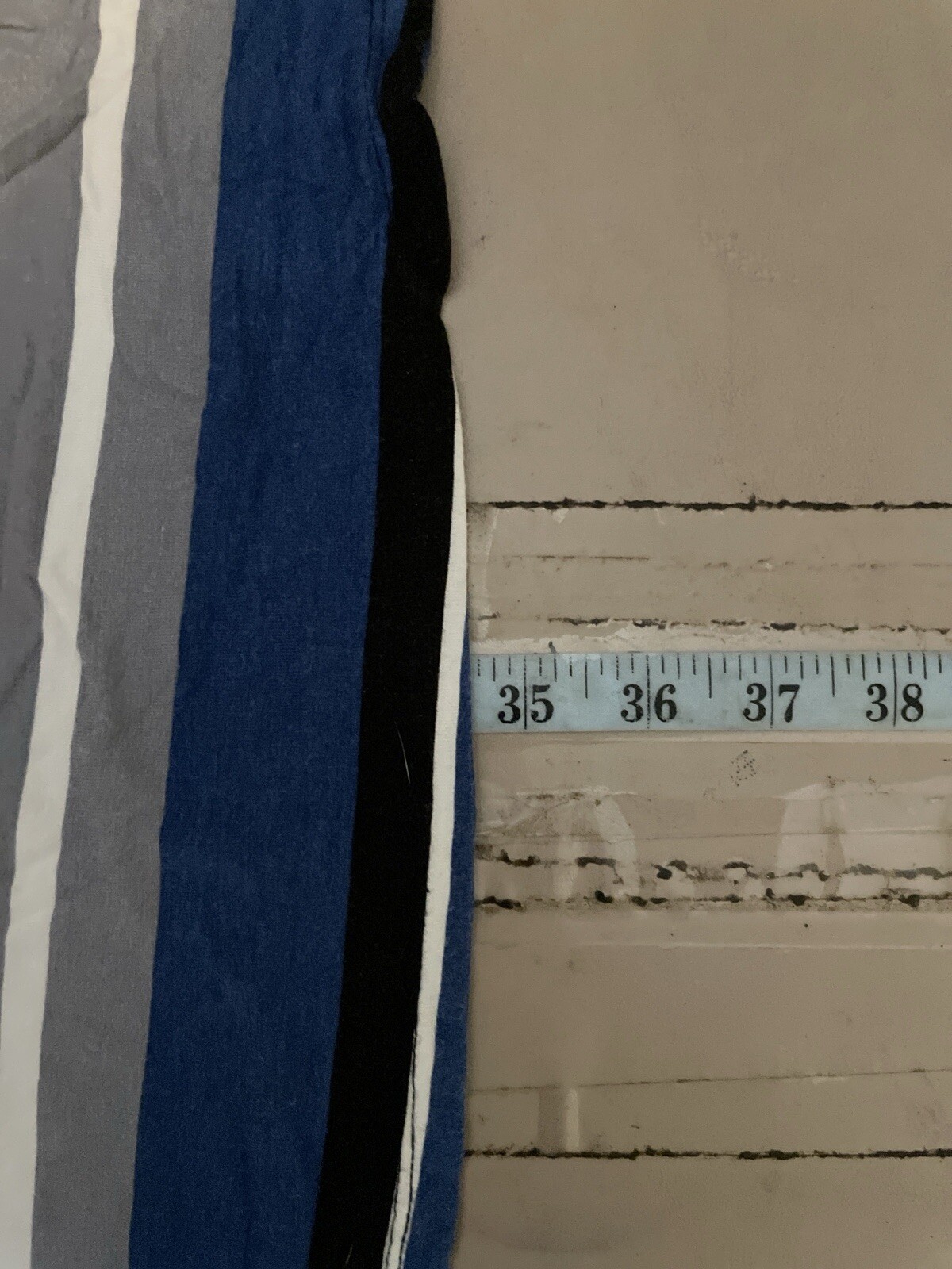 Robert Louis size small dress striped Blue White Black