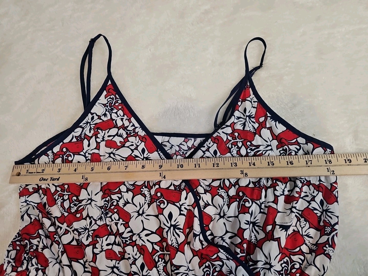 Vineyard Vines for Target Women’s Hibiscus Whale V-Neck Wrap Dress Size LARGE L
