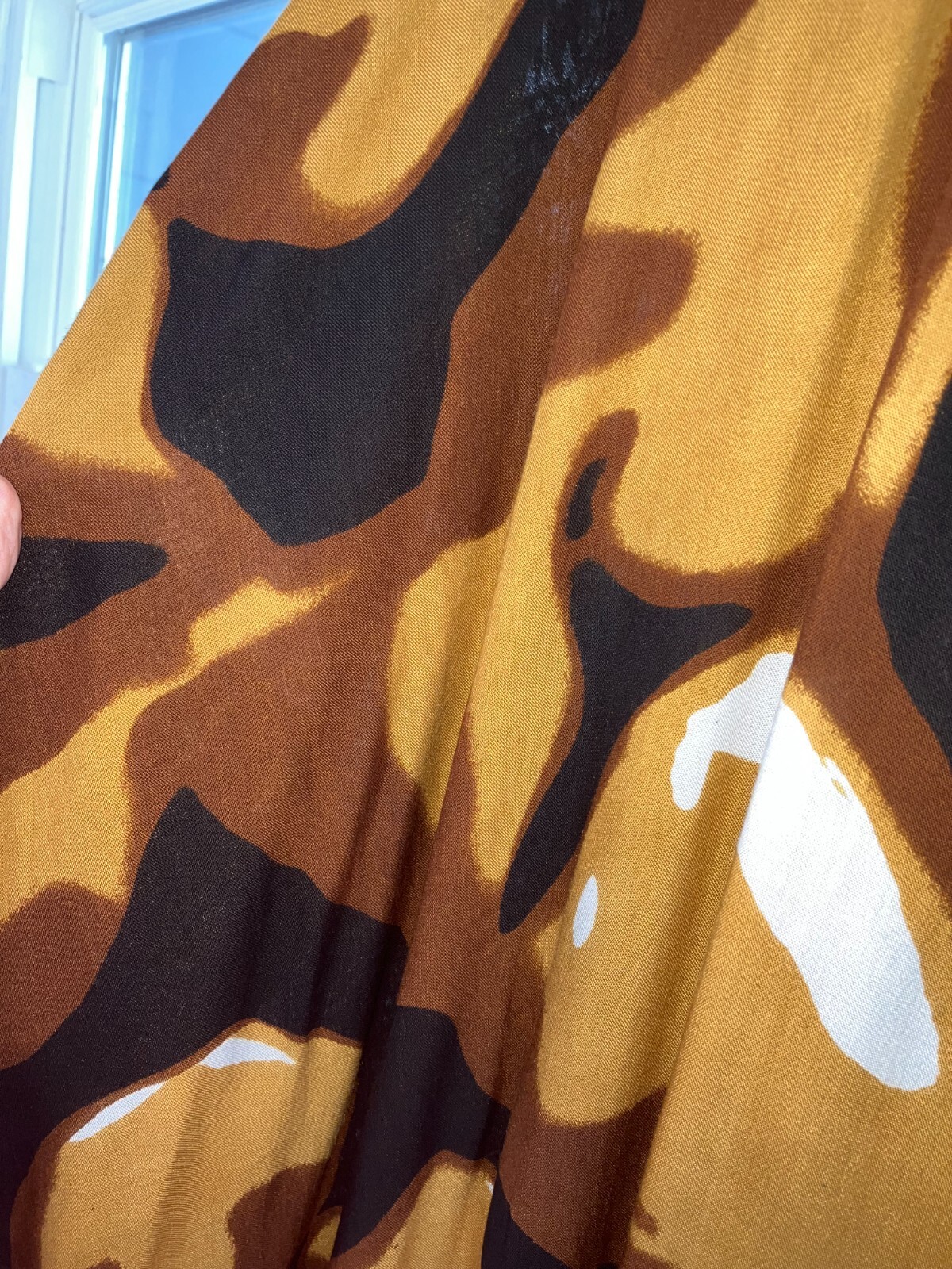 NEW SANTE 100% RAYON 3X MUMU KAFTAN CAFTAN HOUSE DRESS BLACK BROWN GOLD #HJ