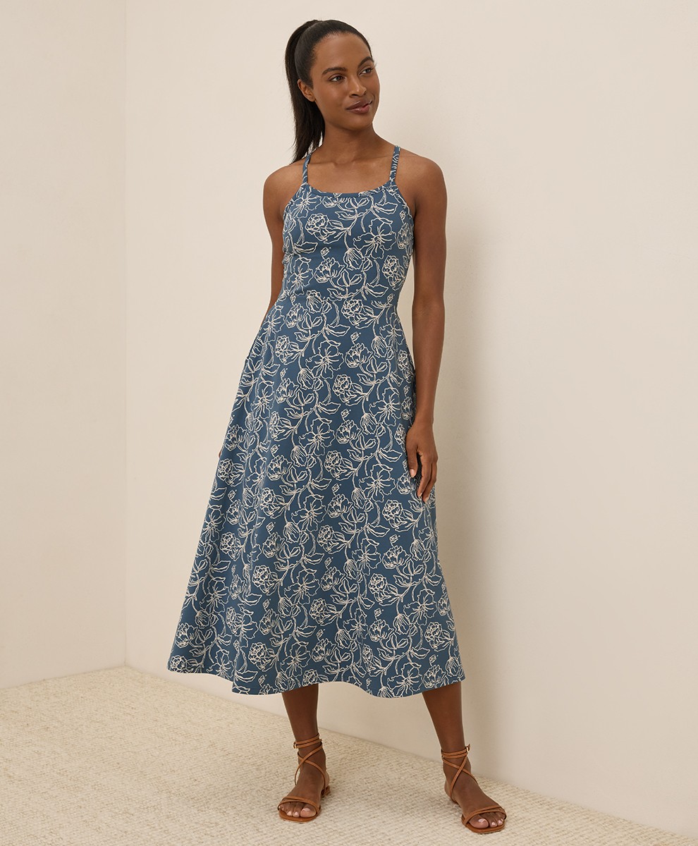 Pact Dresses Skirts Women’S Fit & Flare Midi Dress X-Small, Regular Looking G…