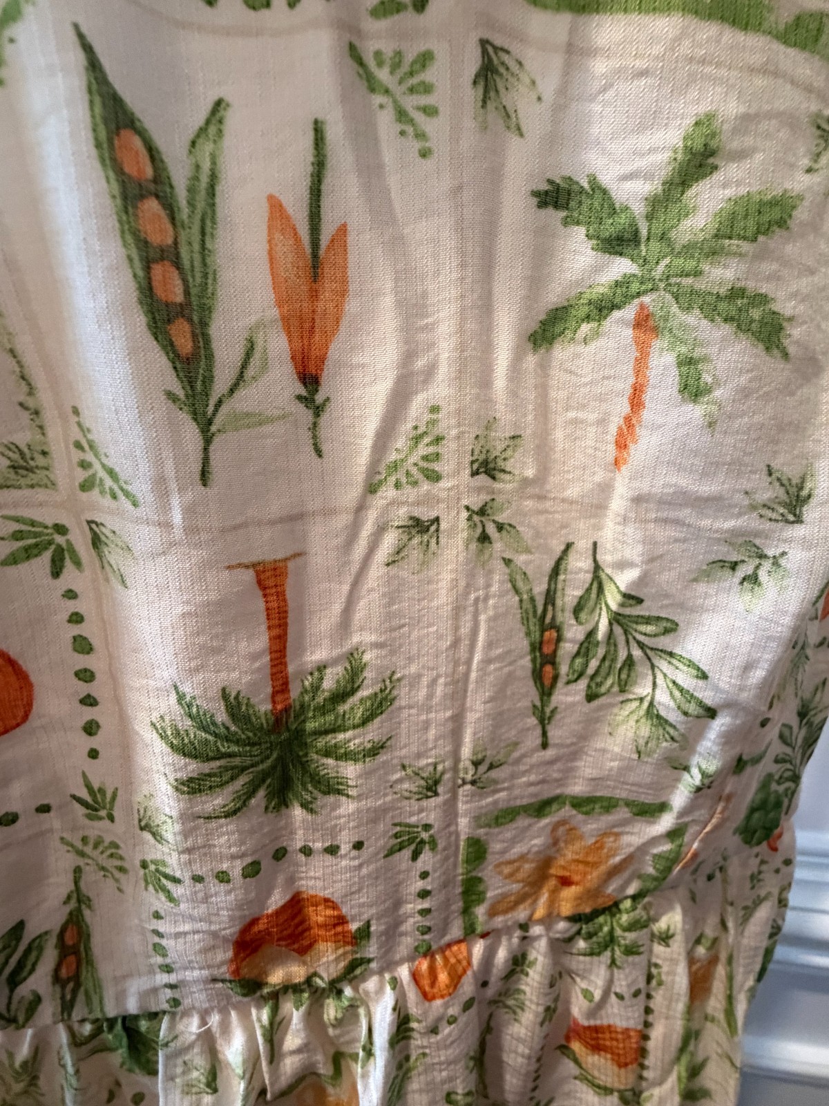 Blu Pepper NWT Women’s Veggie Print Tiered Maxi Dress Size M Garden Party