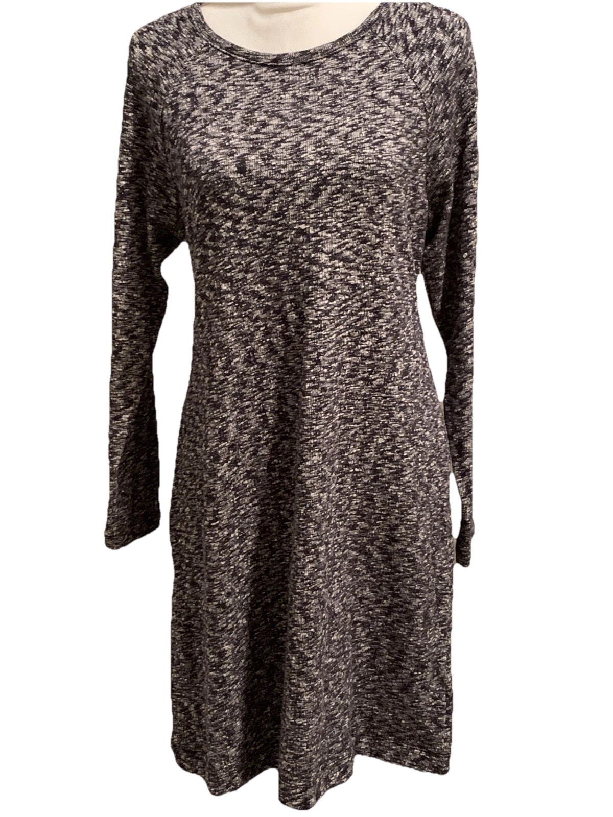 Lou & Grey Marled Sweater Dress Business Casual Winter Fall Navy/white Sz Small