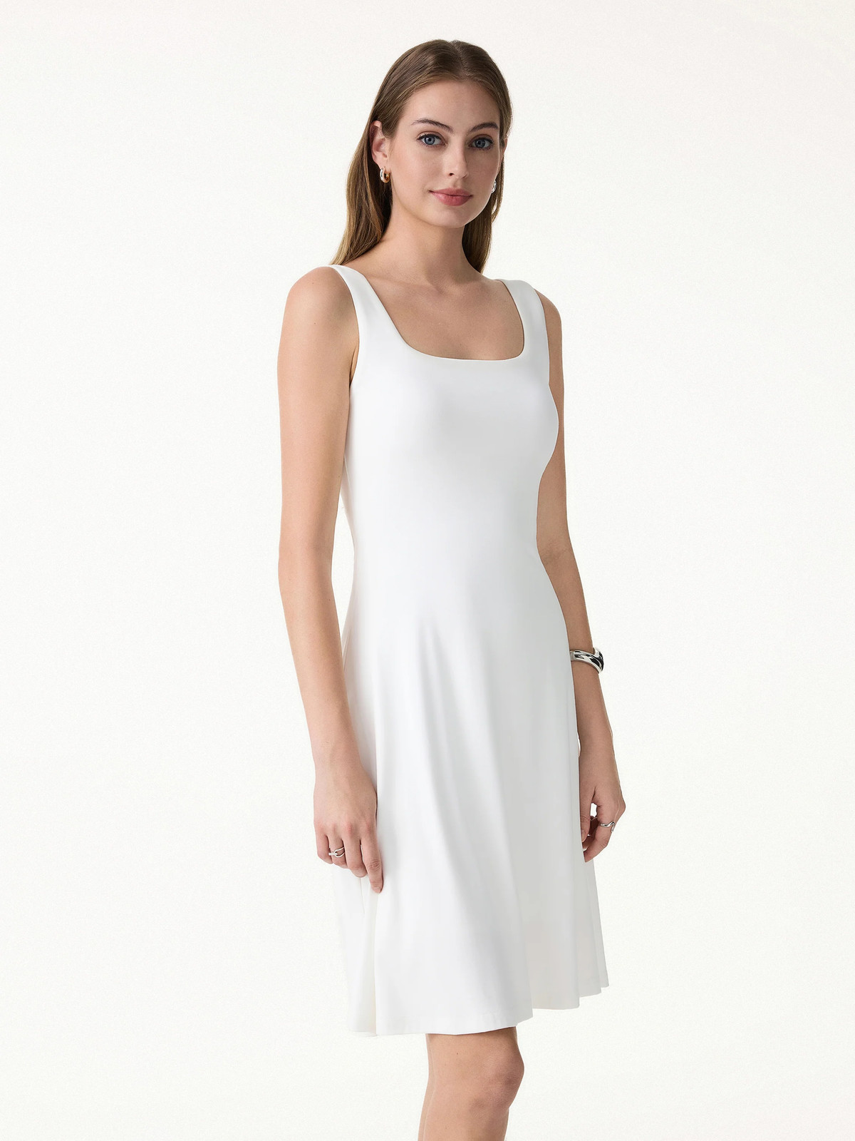 SkinKiss Cooling Square Neck Mini Bra Dress