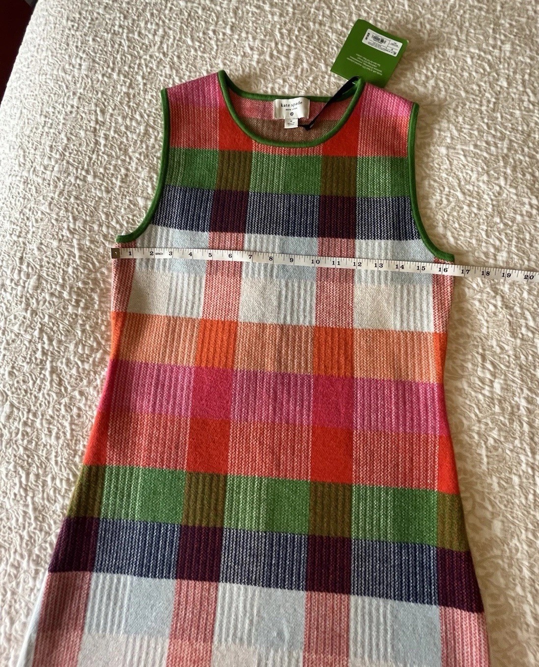 Plaid Mini Sweater Dress Red/Pink/Green/Blue M – kate spade new york x Target