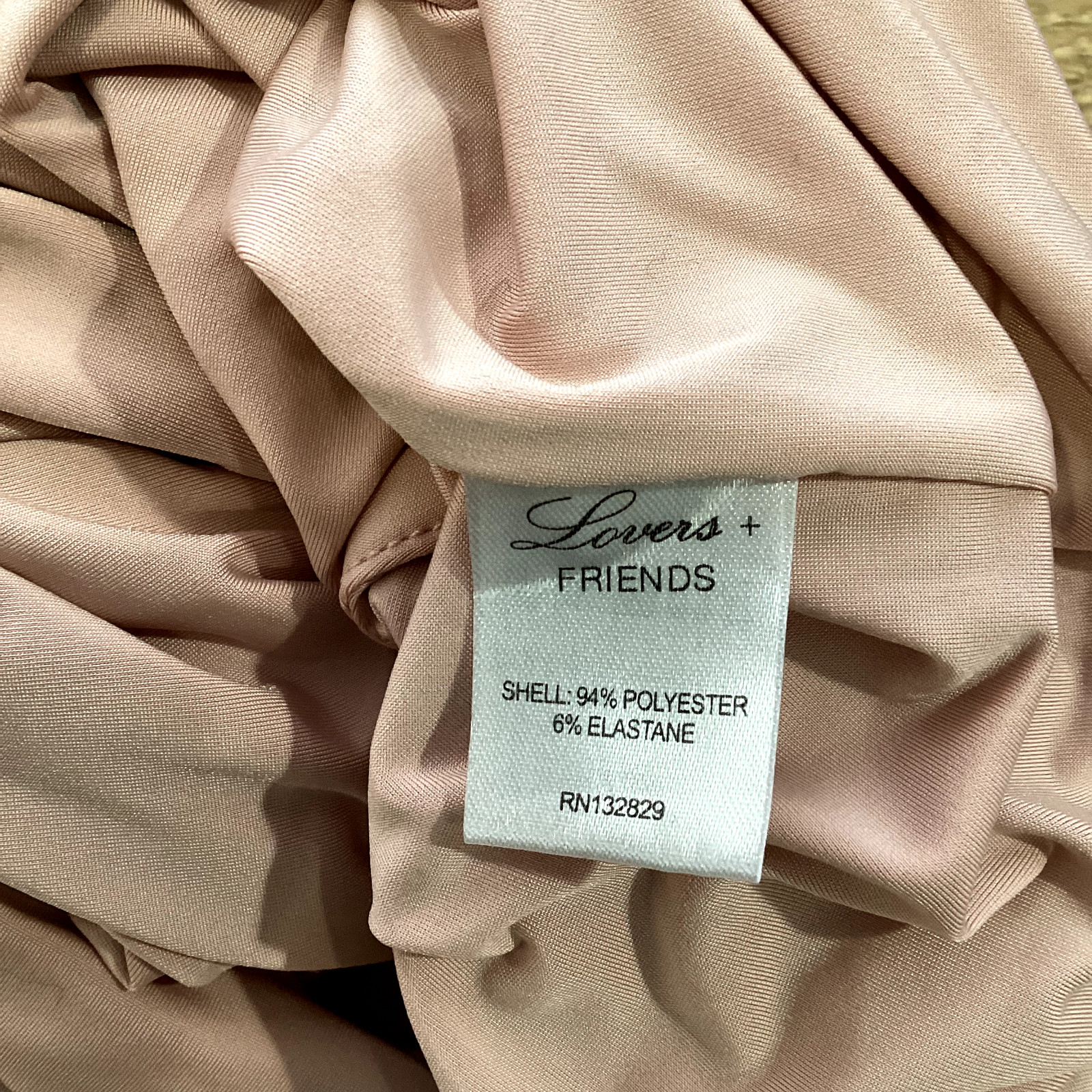 Lovers & Friends Mauve Low Cut V Neck Surplice Ruched Mini Dress Sz XS NEW