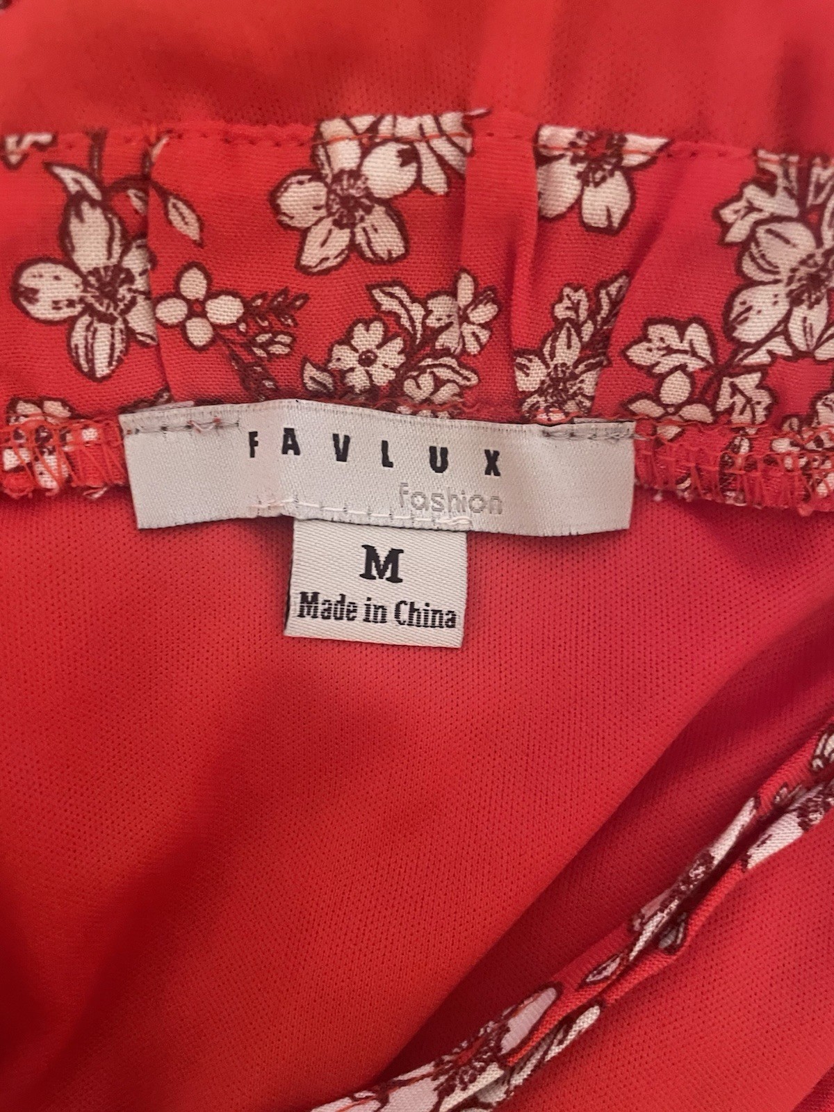 Red Floral Sundress Spaghetti Straps, Size Med Criss Cross Back & Zip Closure