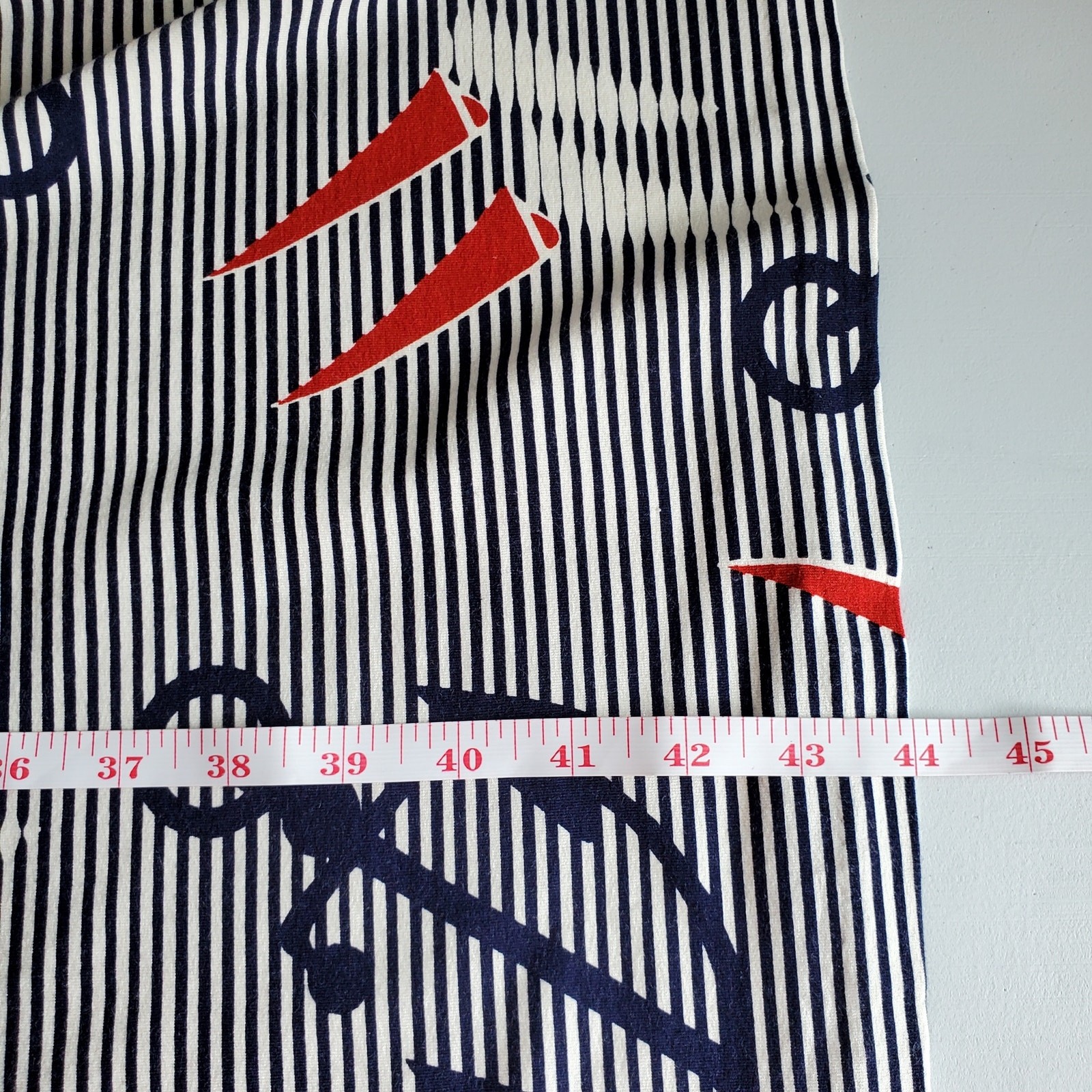 Talbots Blue White Nautical Midi Dress L Classic Casual Career Preppy Stretch