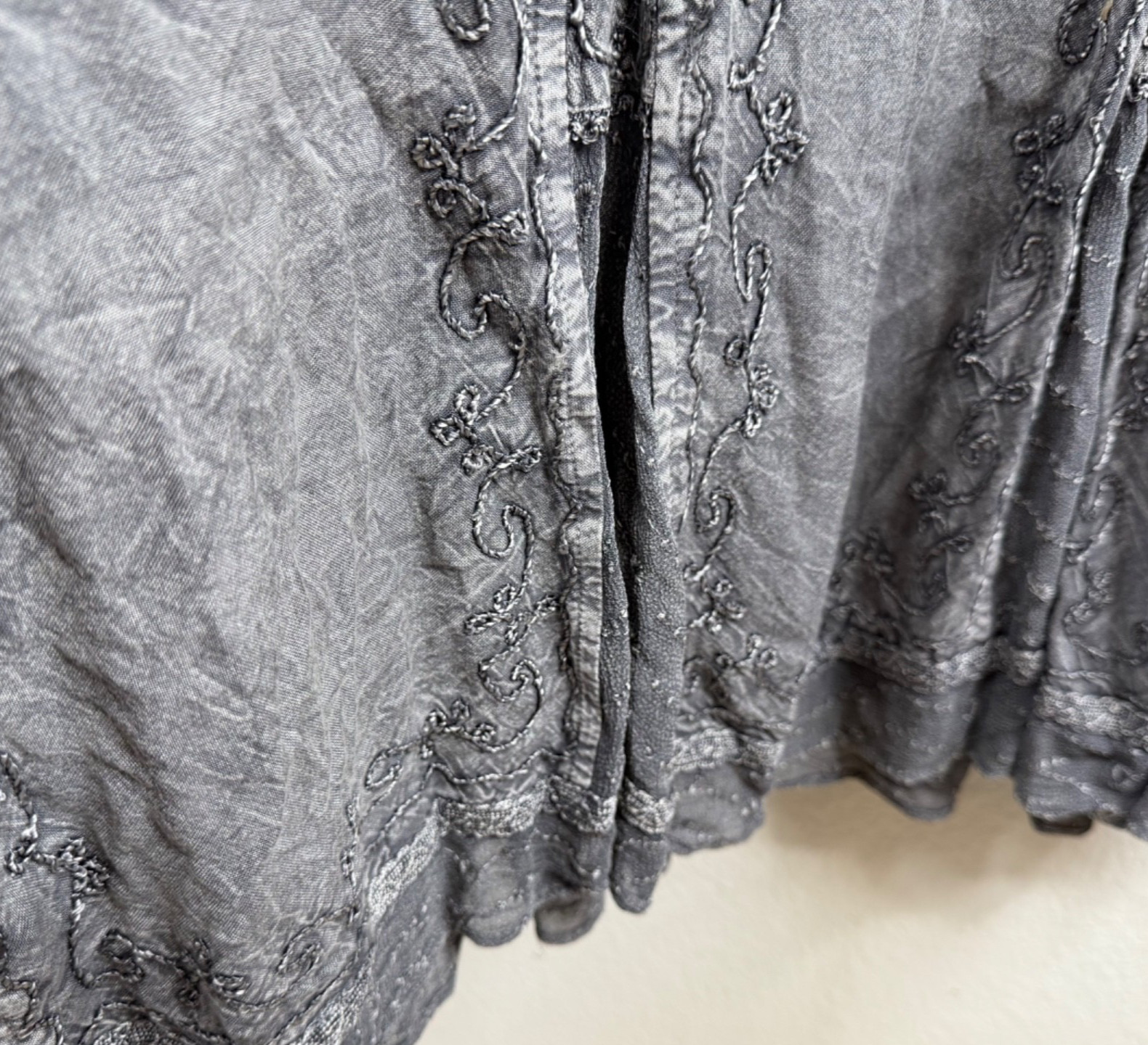 Cute Options Whimsigoth Fairy Grunge Y2K Festival Boho Hippie Dress Gray Sz M
