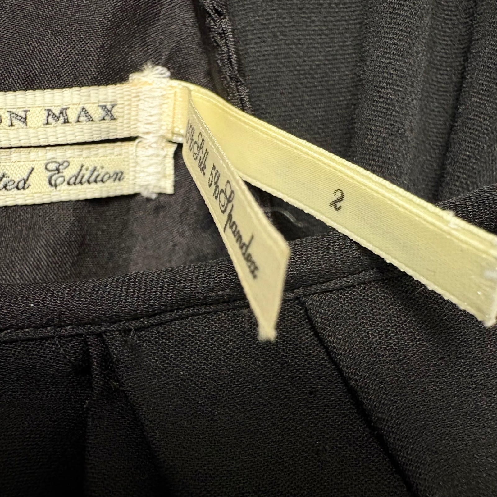Leon Max Limited Edition Silk Blend Bodycon Mini Dress Size 2 Black LBD Party