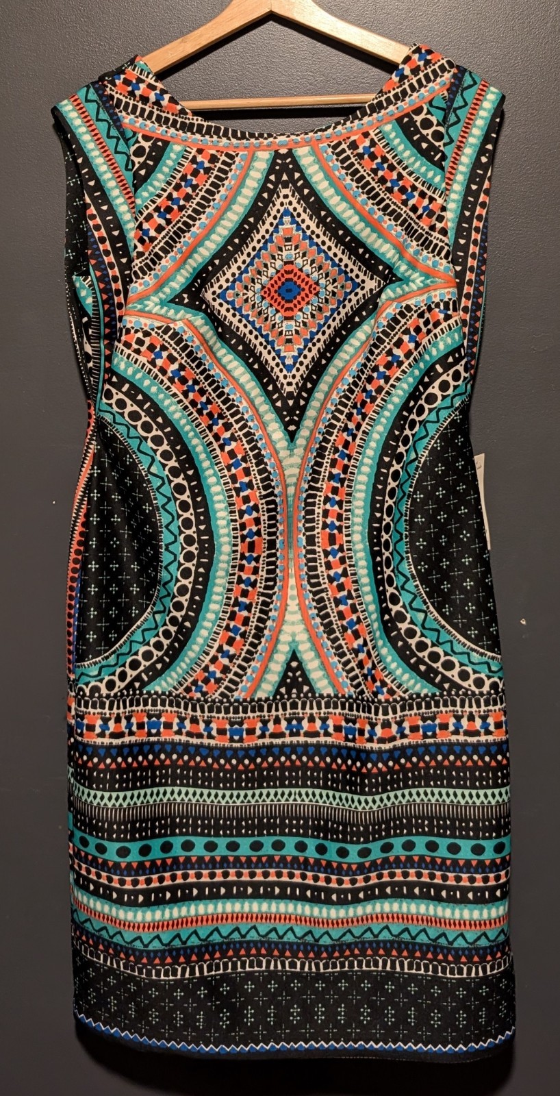 Shelby & Palmer Women’s P aleidoscopePrint Sheath Dress Mod Style Size 12 – NWT