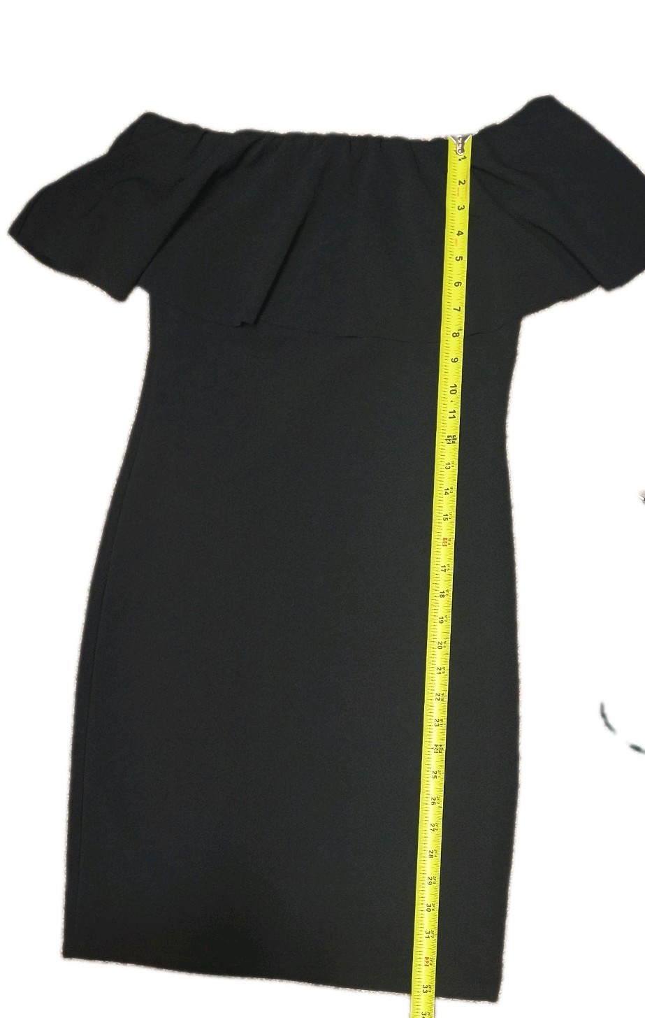 Don’t You Dare Womens Solid Off-Shoulder Dress, Black, Large