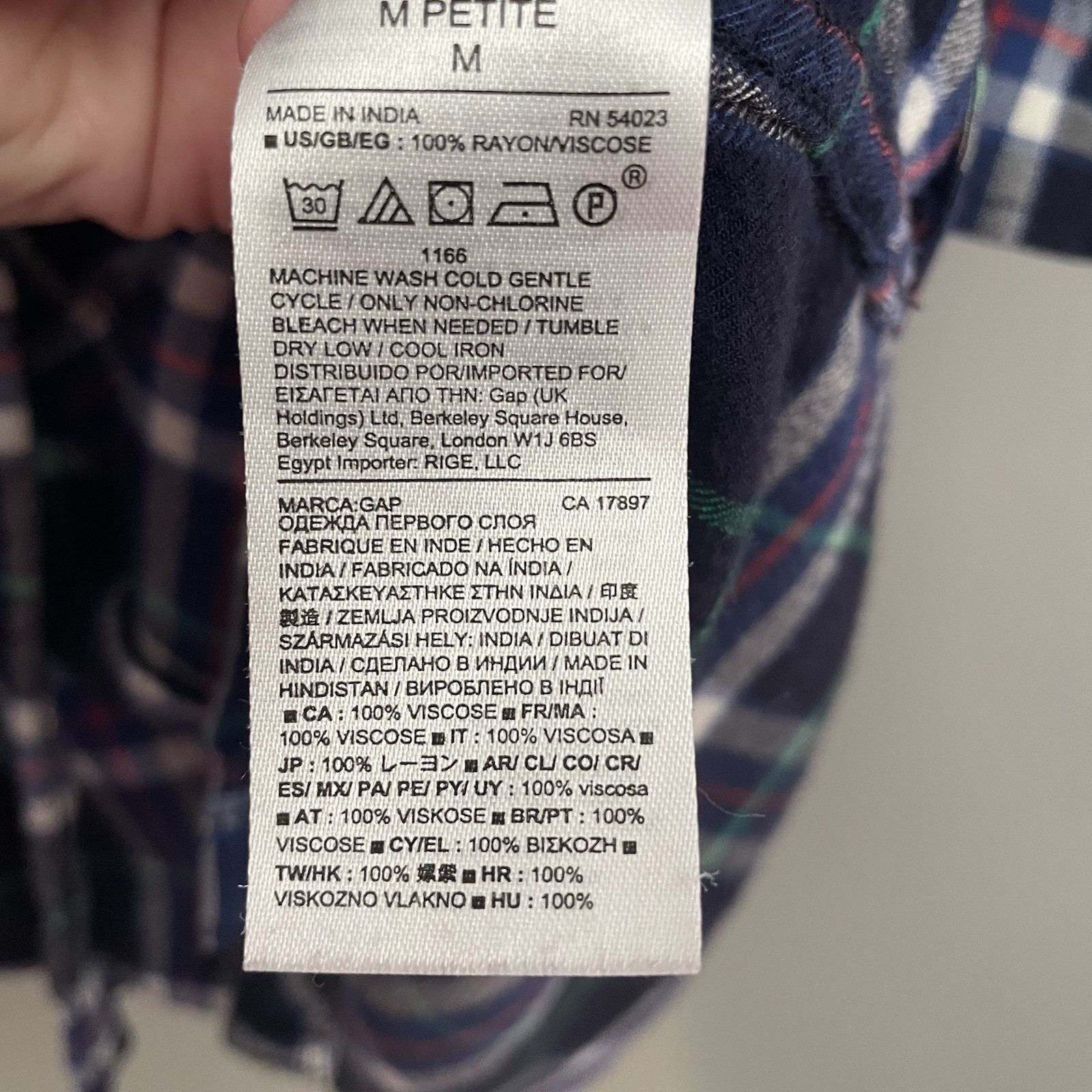 Gap + Pendleton Navy Green Plaid Flannel Shirt Dress Belted Pocket M Petite