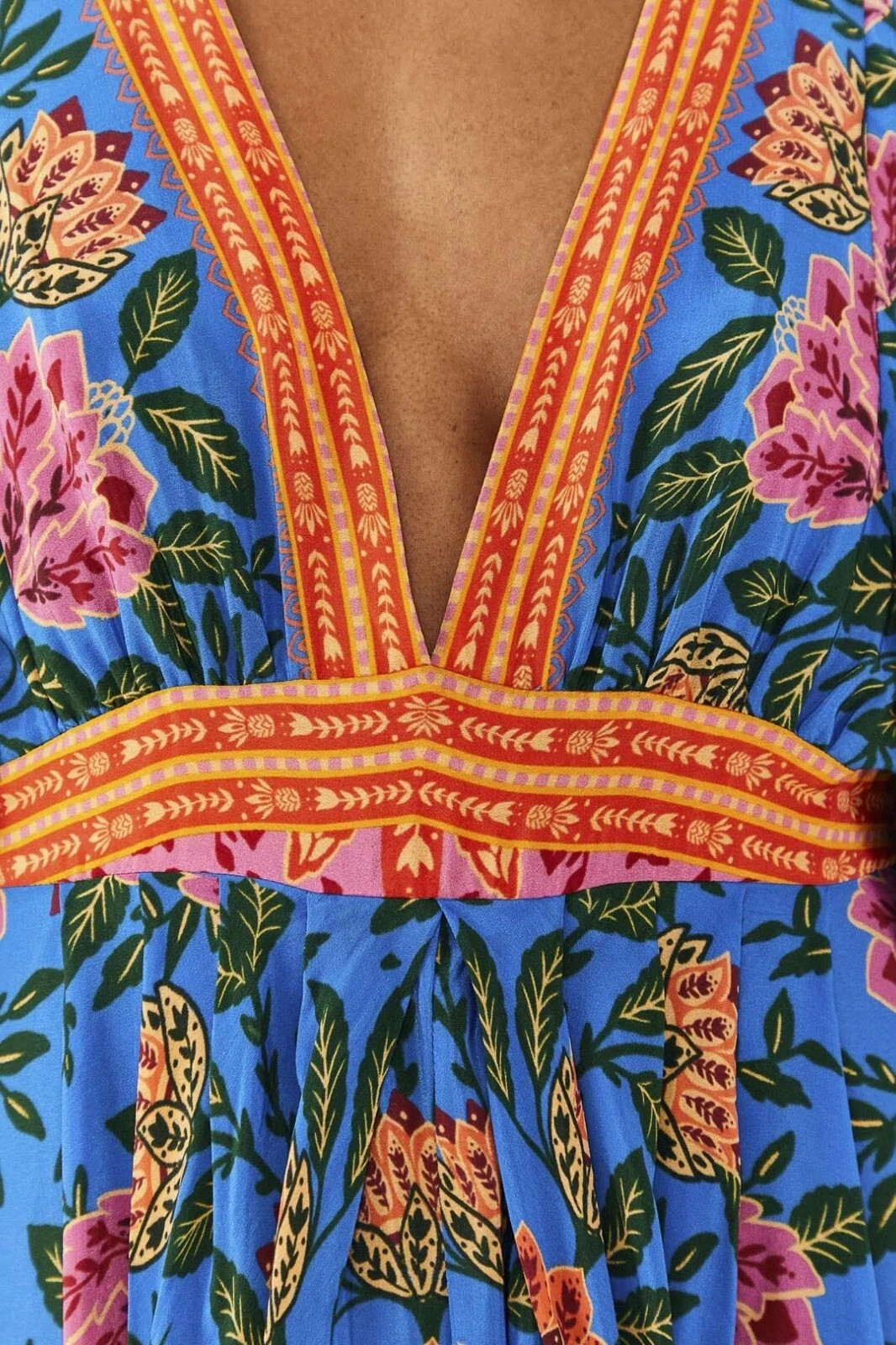 FARM RIO Blue Pineapple Garden Kaftan Maxi Dress Regular price $300- Small