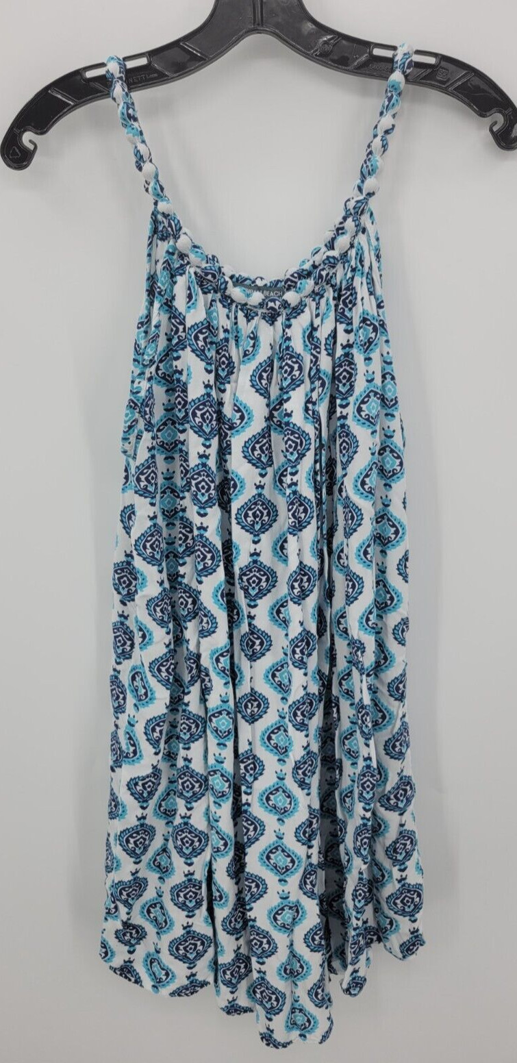 Frangipani Beach Fiji Dress Womens One Size Braided Halter Beach Mini Sundress