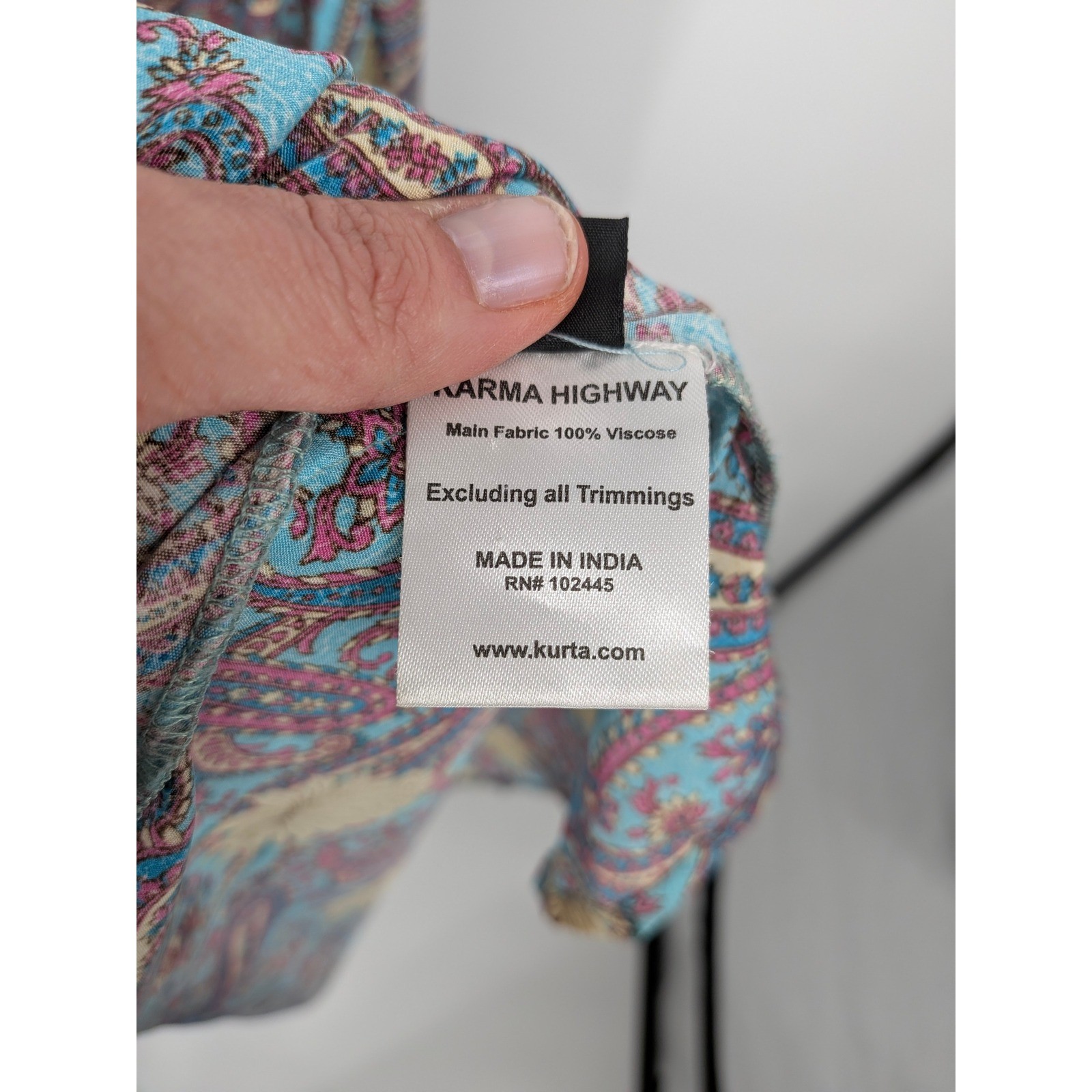 Karma Highway Maxi Dress Womens One Size Blue Paisley Floral Halter Tiered Silky