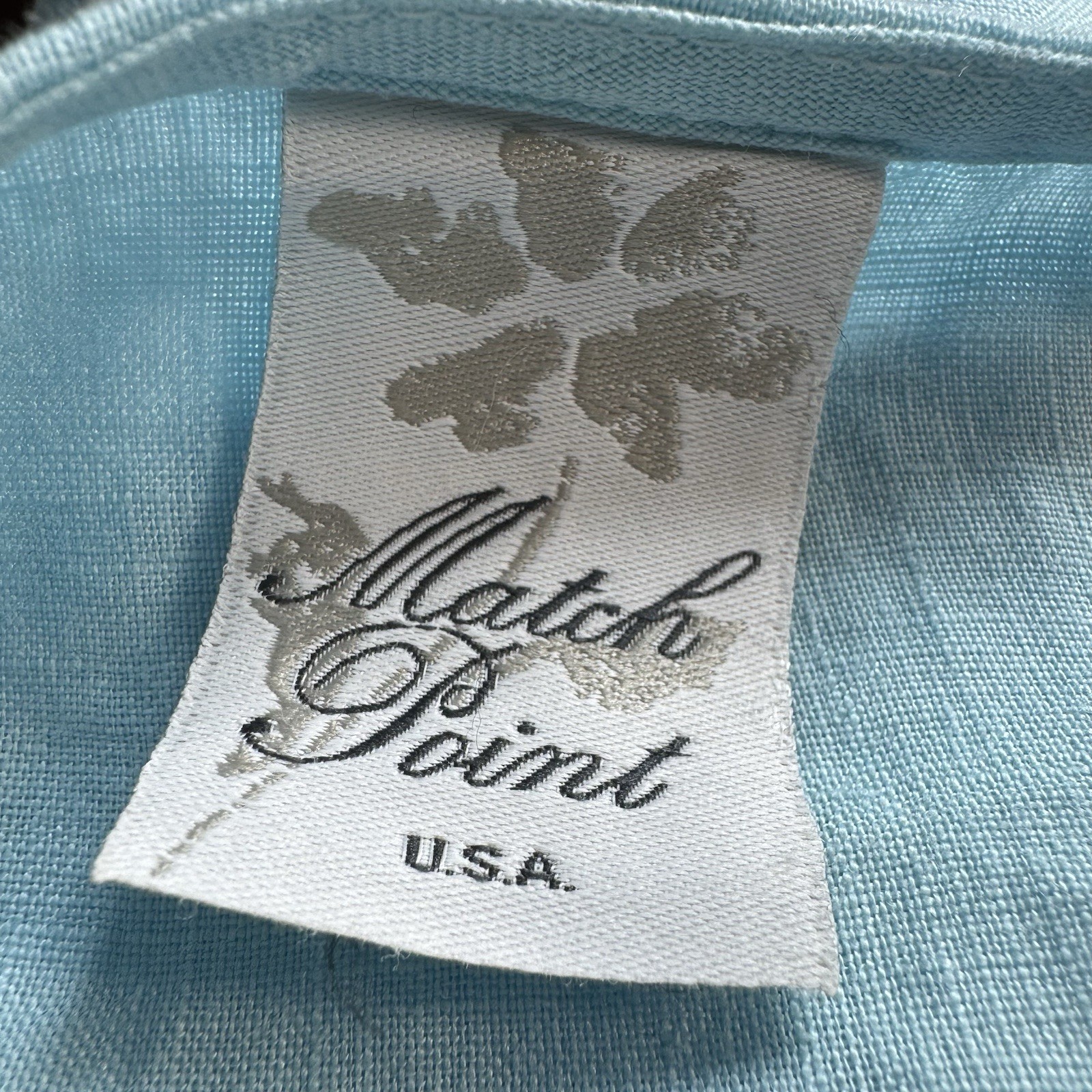 Match Point Linen Tunic Dress Small Turquoise Oversized Asymmetric Lagenlook USA
