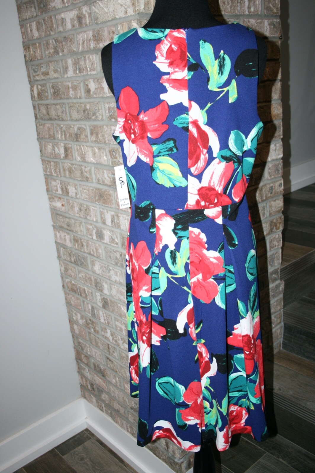 NEW Shelby + Palmer Womens Floral Multicolor V-Neck Sleeveless Midi Dress SZ 10