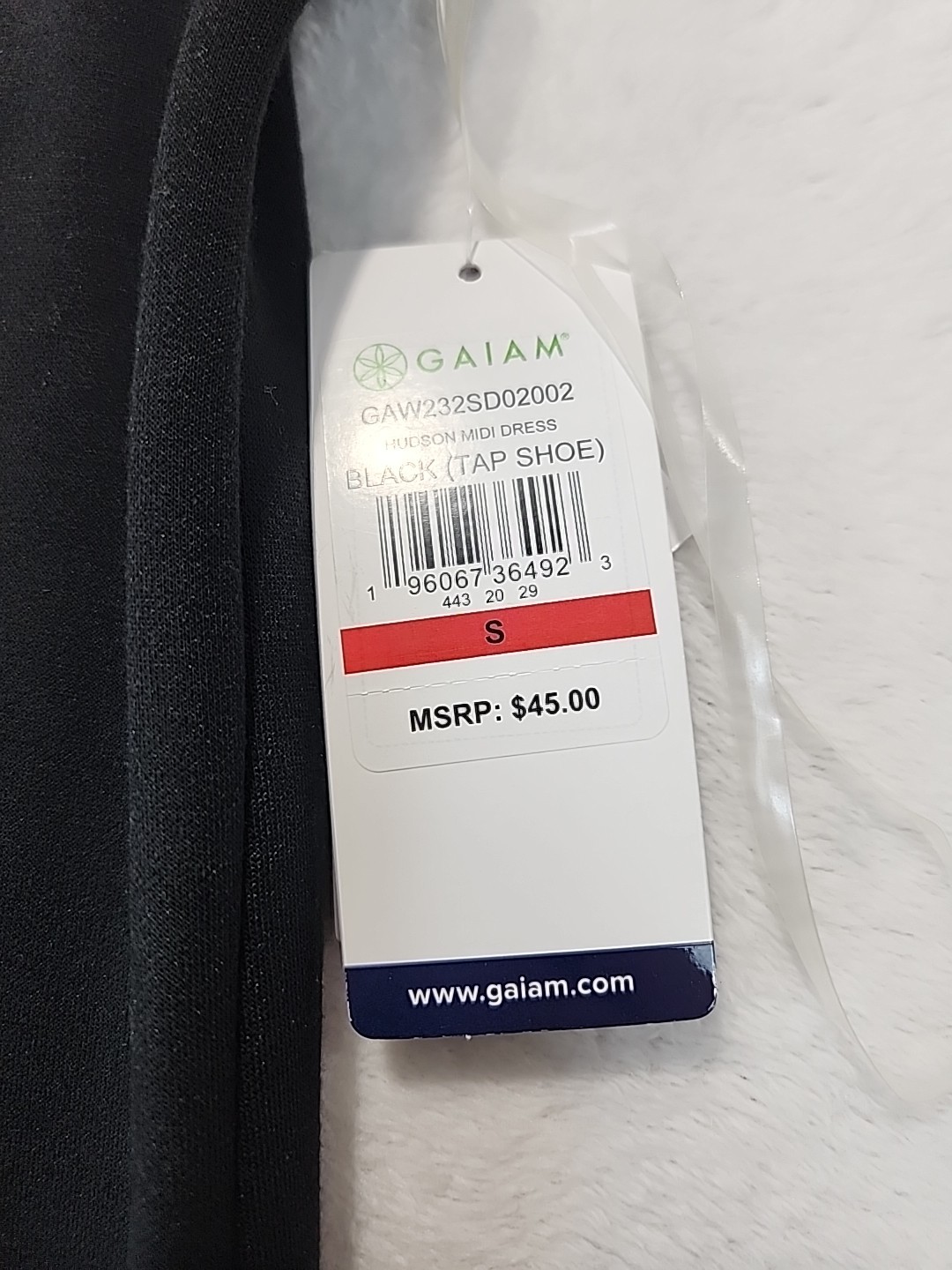 GAIAM Black Sleeveless Hudson Midi Tank Dress Women’s Size S Sheath Scoop Neck