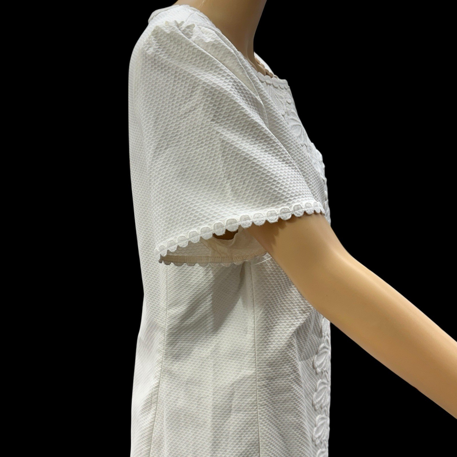 Lilly Pulitzer Maisie Stretch Piqué Shift Dress Resort White Size 12 NWT /cb