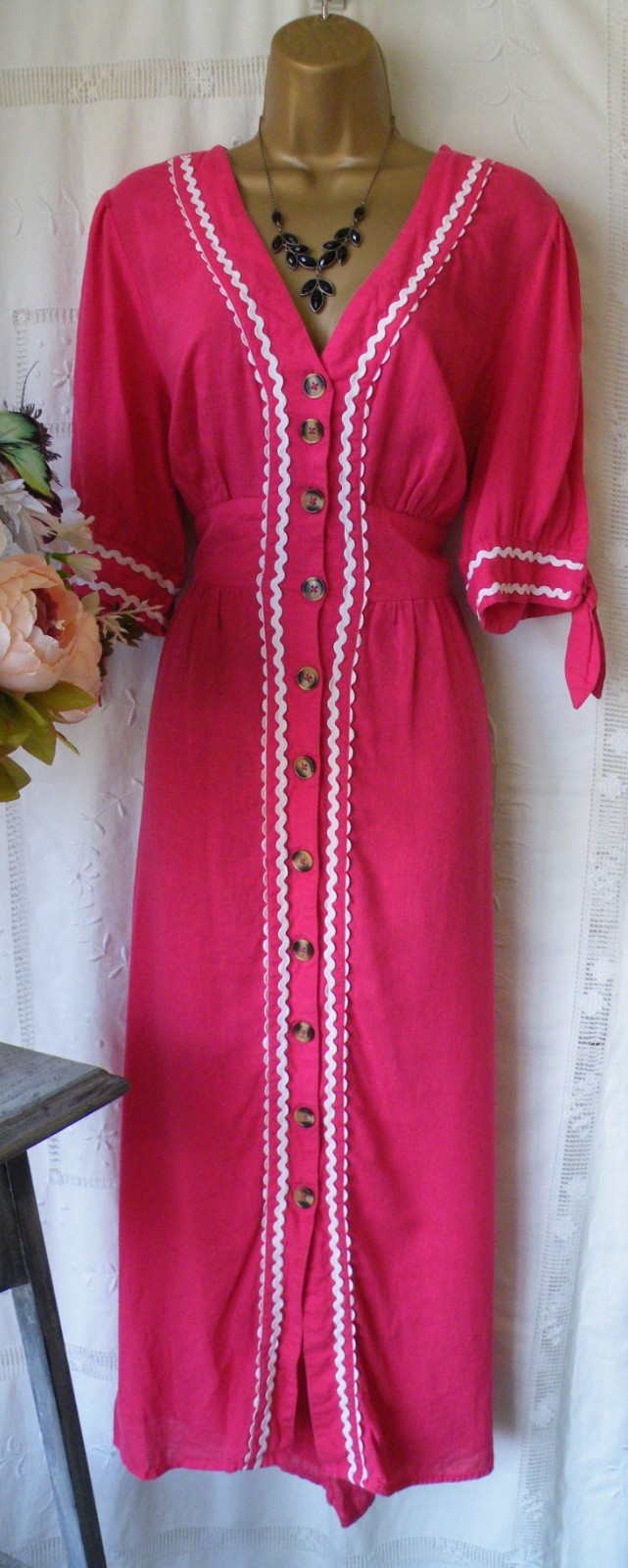 👗****MONSOON PRE OWNED “LITA PINK” DRESS SIZE EXTRA LARGE***👗
