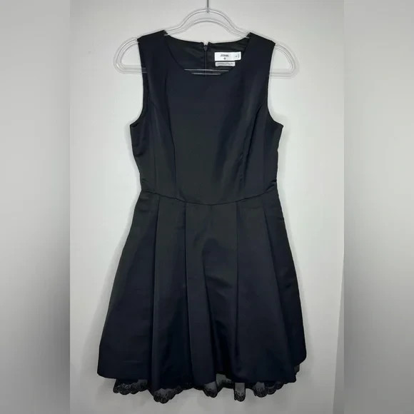 Litle Black Dress (LBD) Black Cocktail Lace Tulle Sequin w/pockets Size Large