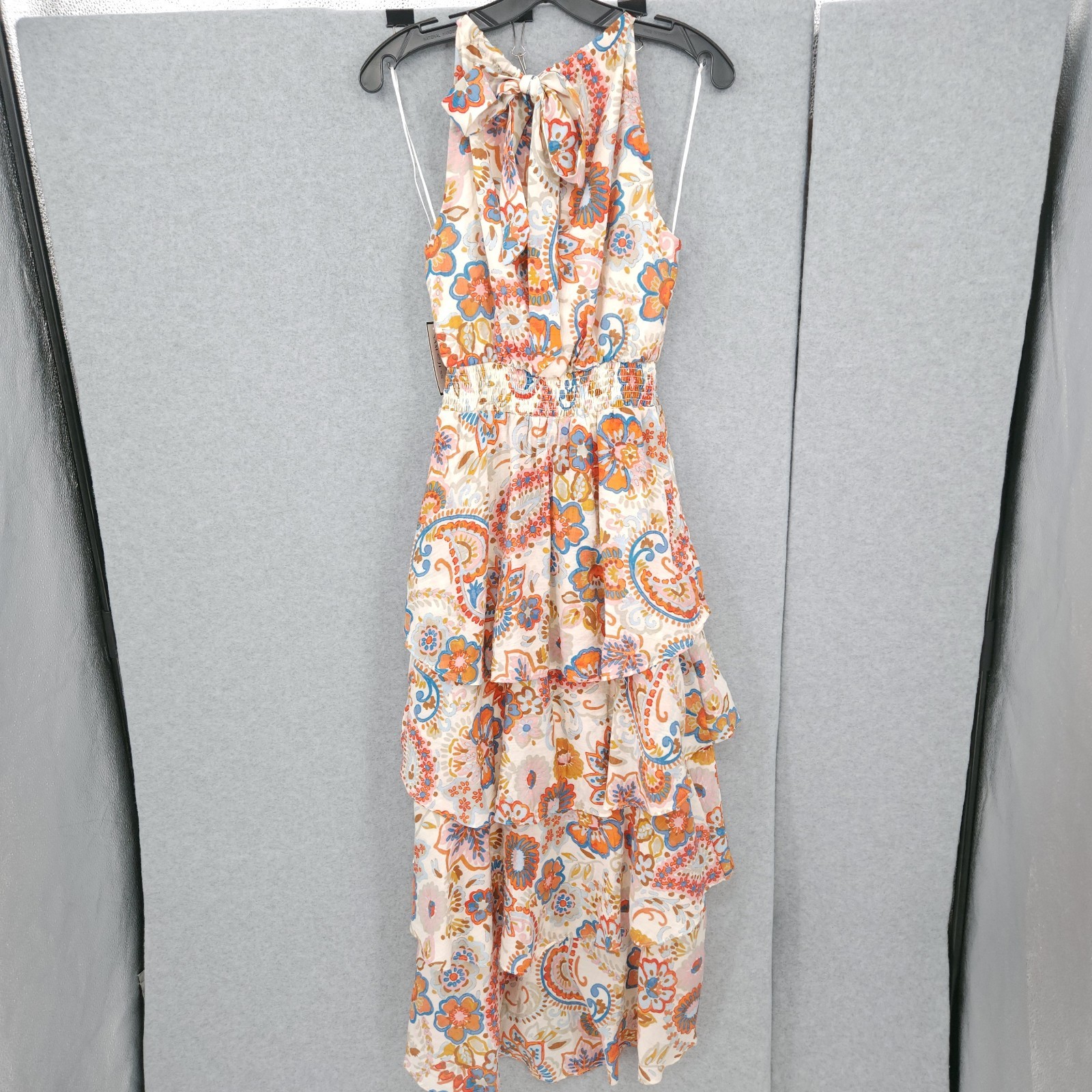 Sam & Jess Floral Halter Maxi Multi Sleeveless Dress Womens Size XS NWT
