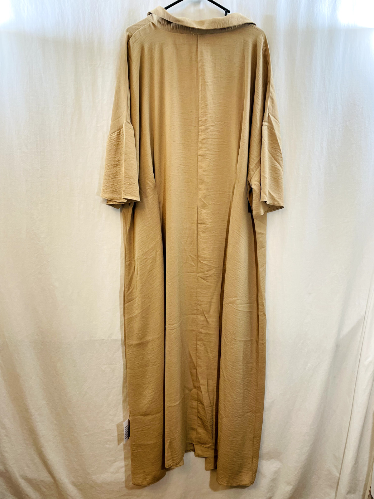 ASOS DESIGN Curve Button Through Waist Midi Shirt Dress In Beige US 26/UK30 NWT