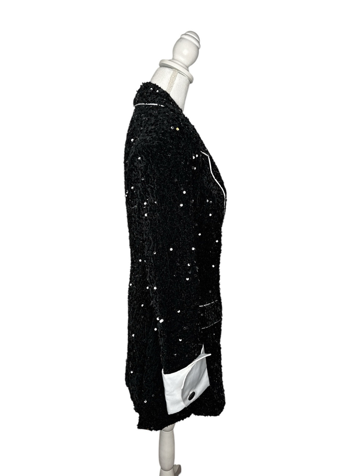 OFUURE RAVEN SEQUIN BLAZER DRESS IN ONYX