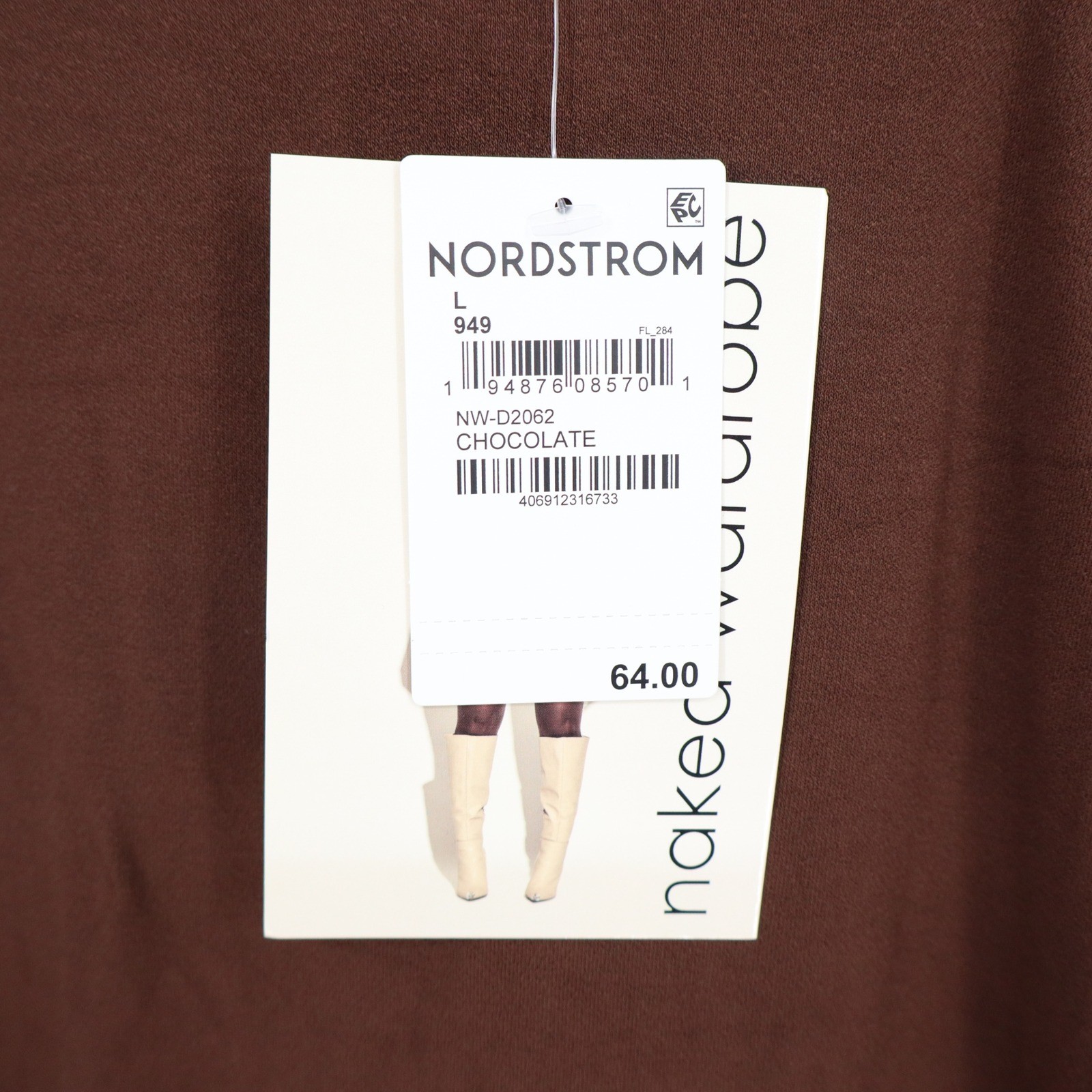 Naked Wardrobe Womens Chocolate One Shoulder Mini Dress Brown Large