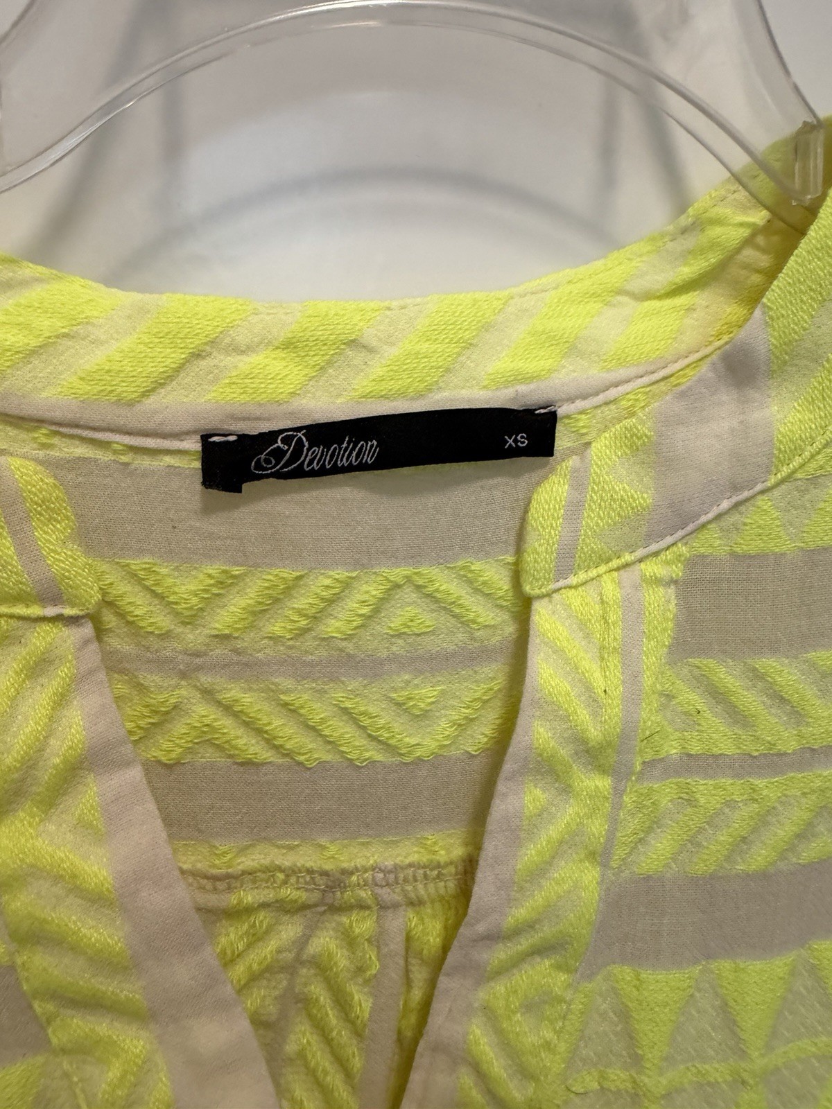 Devotion XS Twins Ella Neon Yellow Flared-Sleeve Tiered A-Line Mini Dress