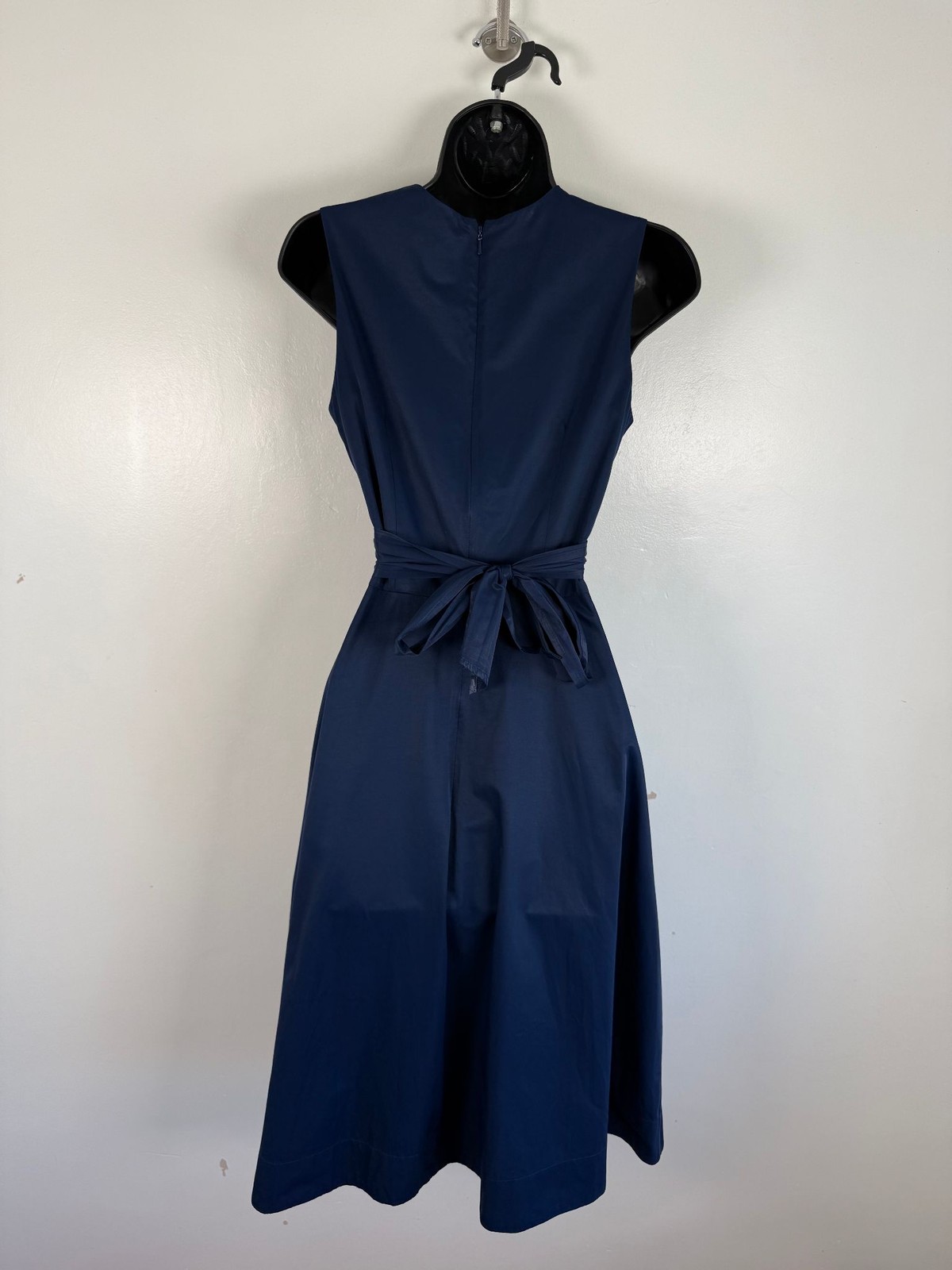 Hobbs Twitchill Dress Size UK 8 Navy Wrap Waist Belted Party Occasion Summer