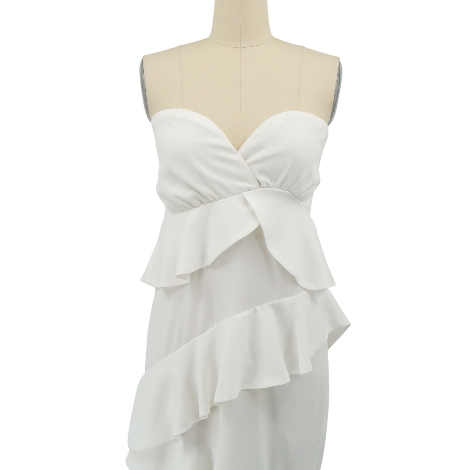 NWT Lovers and Friends This Is It Gown Strapless Tiered Ruffle Maxi Dress S