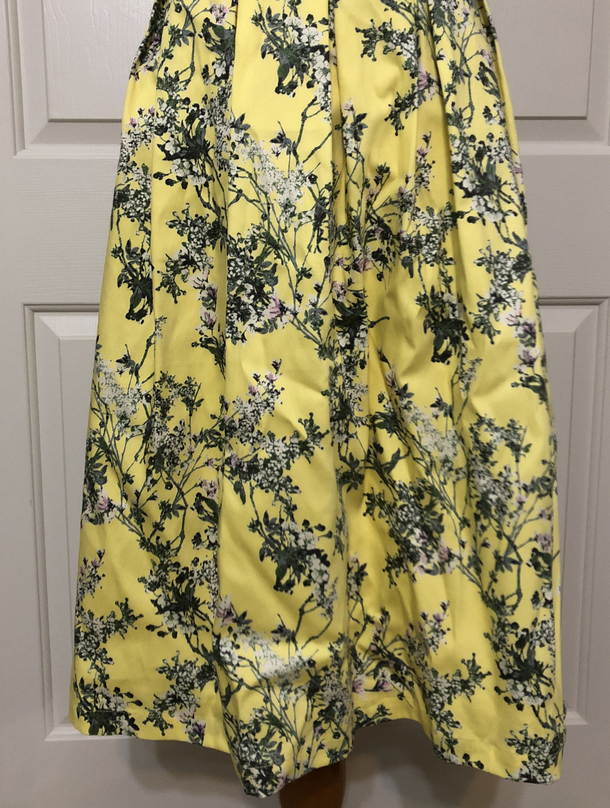 NWT Alex Marie size 8 yellow green white floral sleeveless A-line dress $139