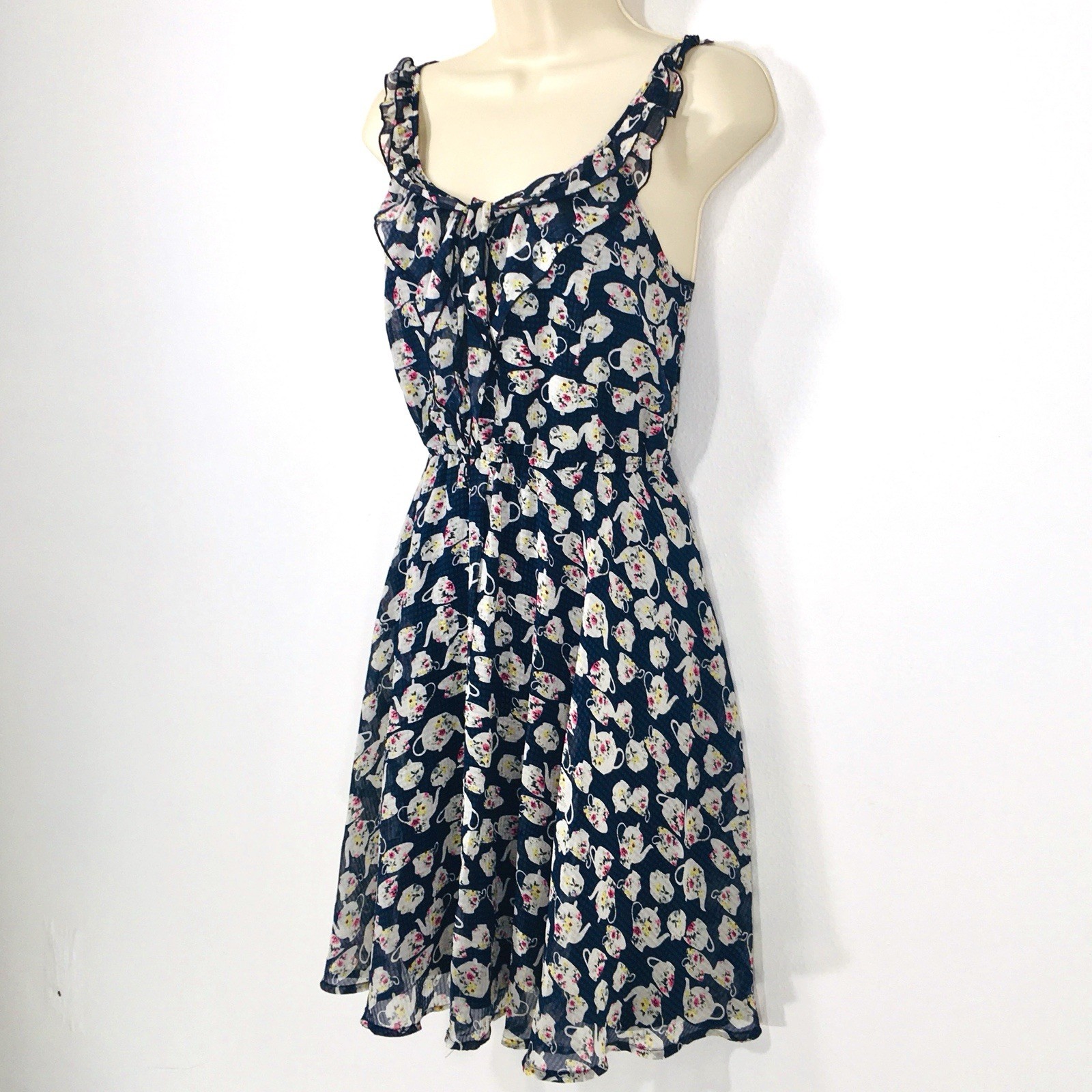 Disney Lauren Conrad Dress Sz S Alice In Wonderland Dancing Tea Pots Fairycore