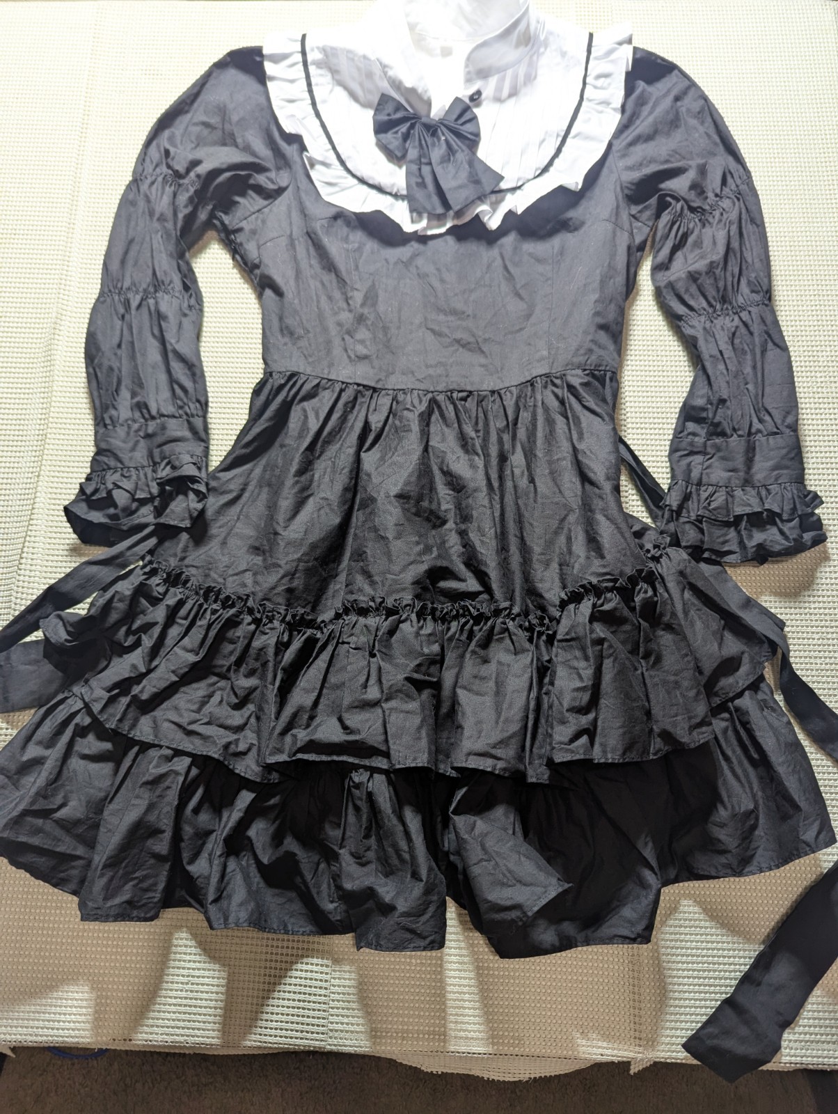 Wednesday Adams Cosplay Gothic Anima Girls Dress Youth Small Halloween Dress